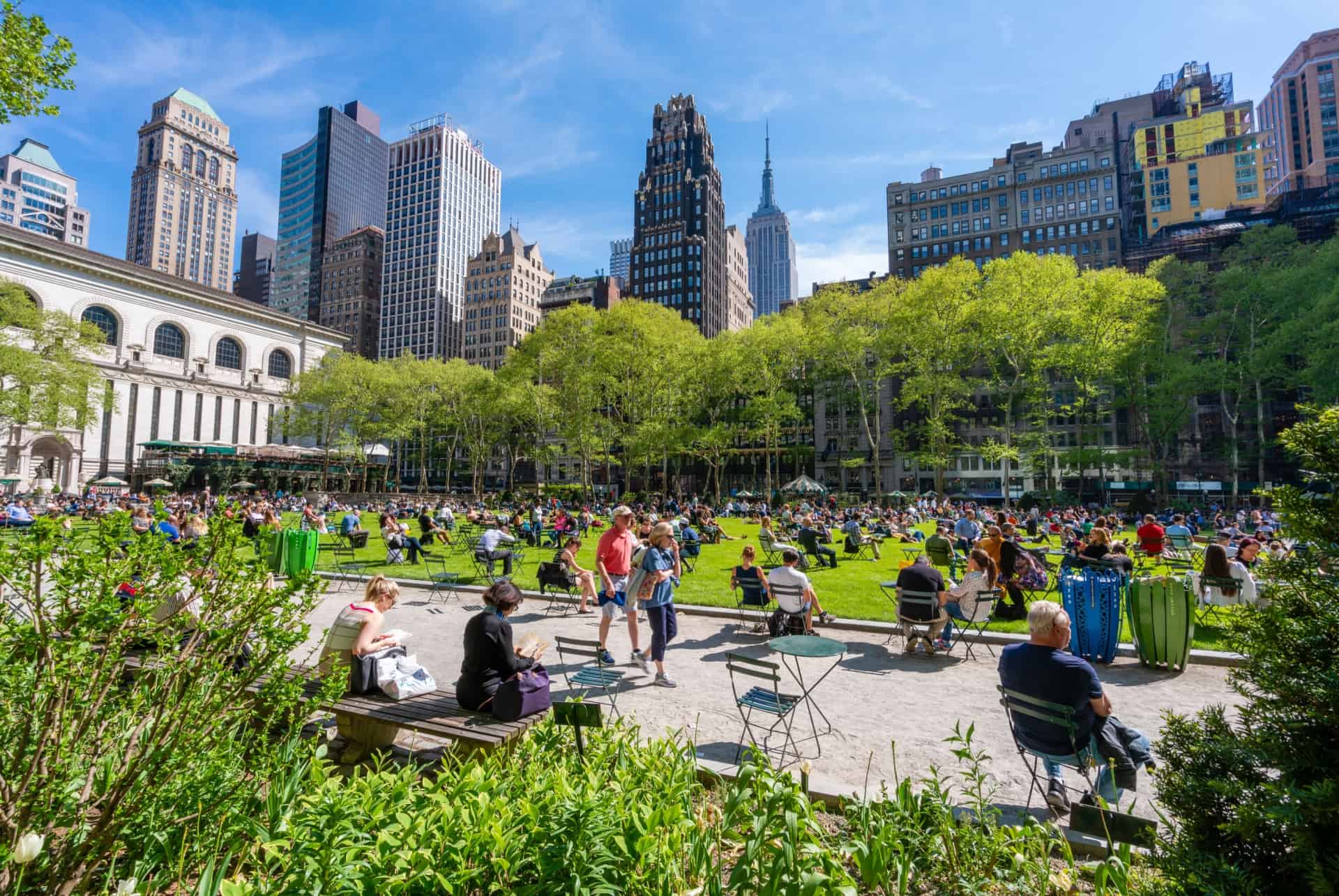 bryant park en ete