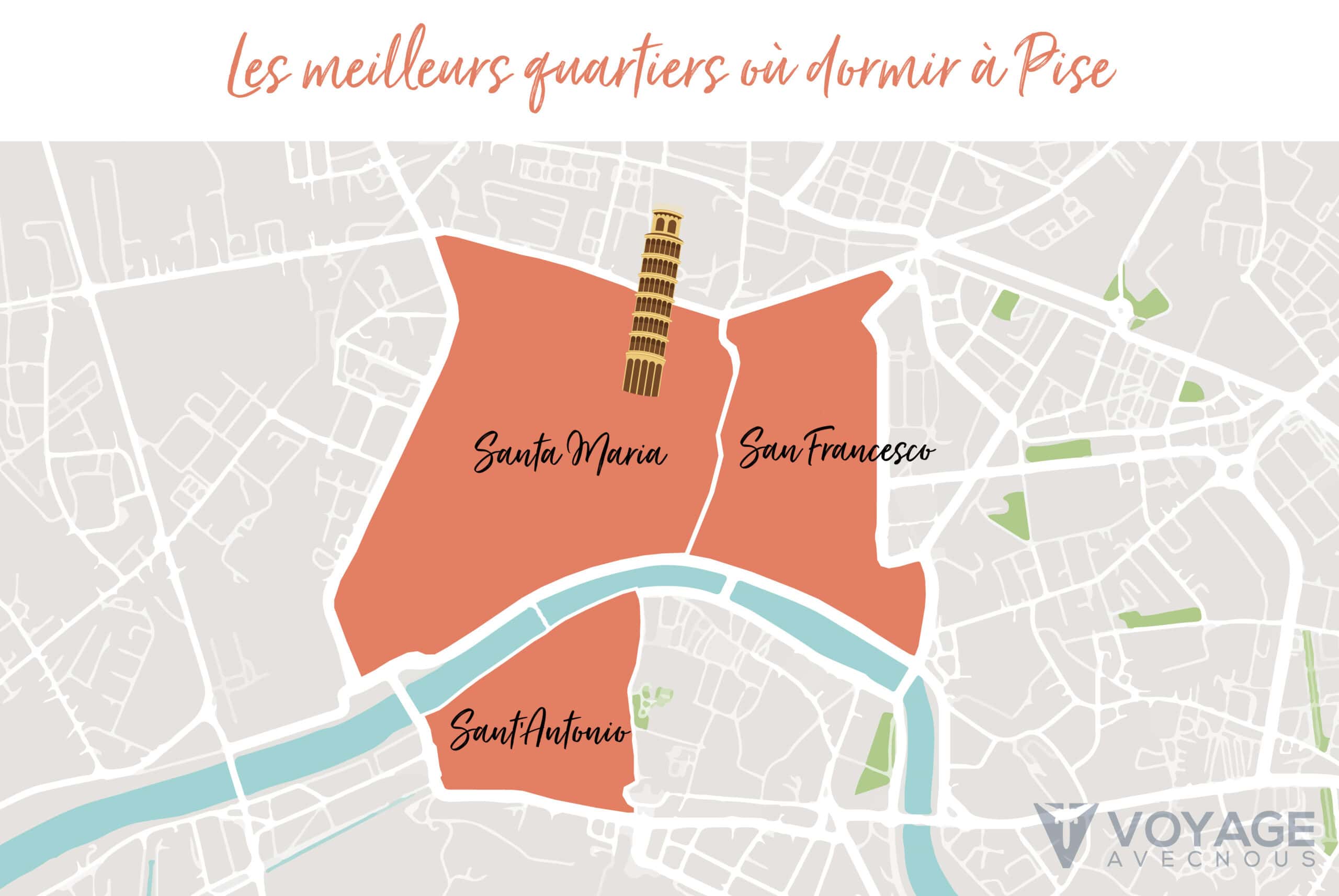 carte quartier dormir pise