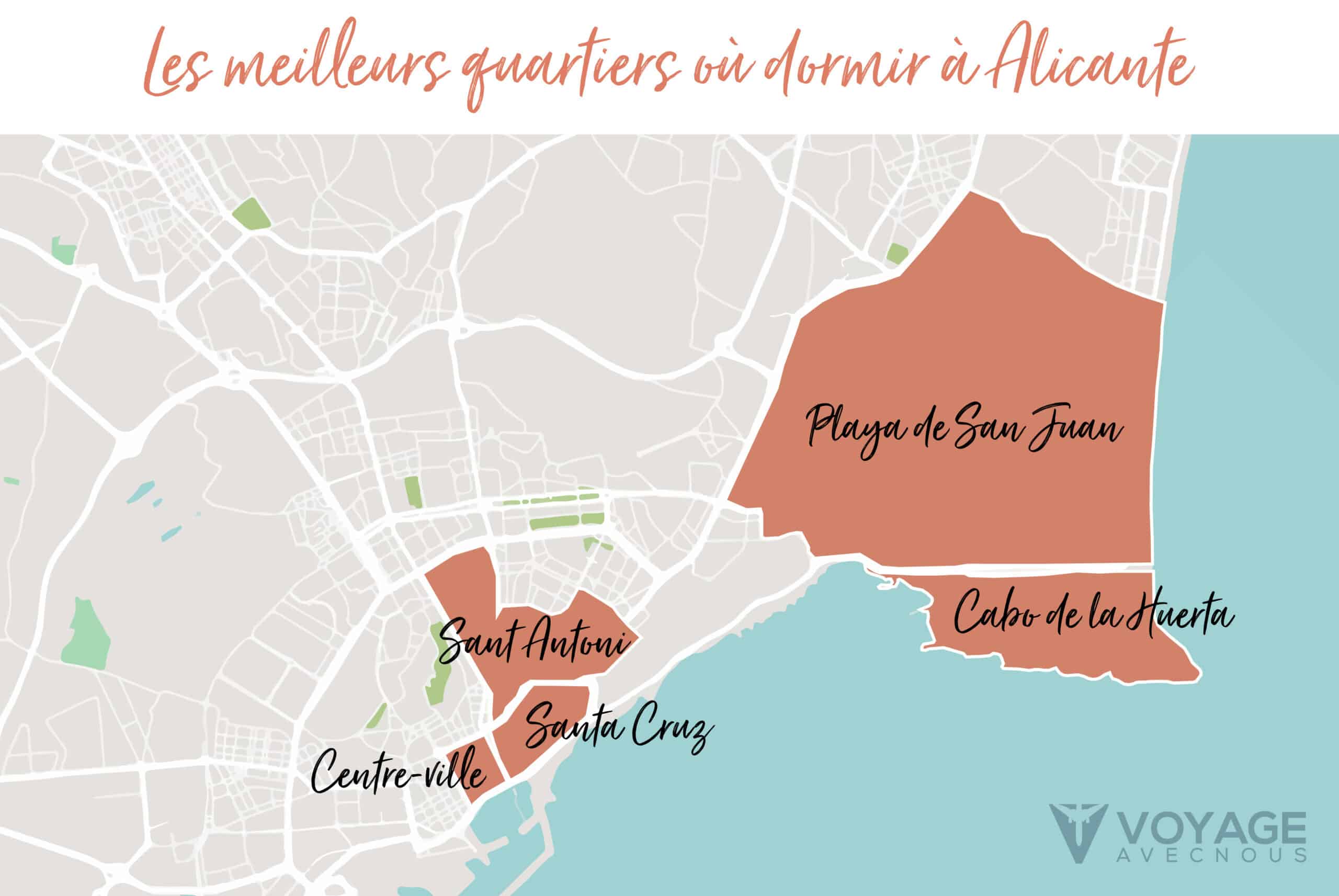 carte quartiers alicante