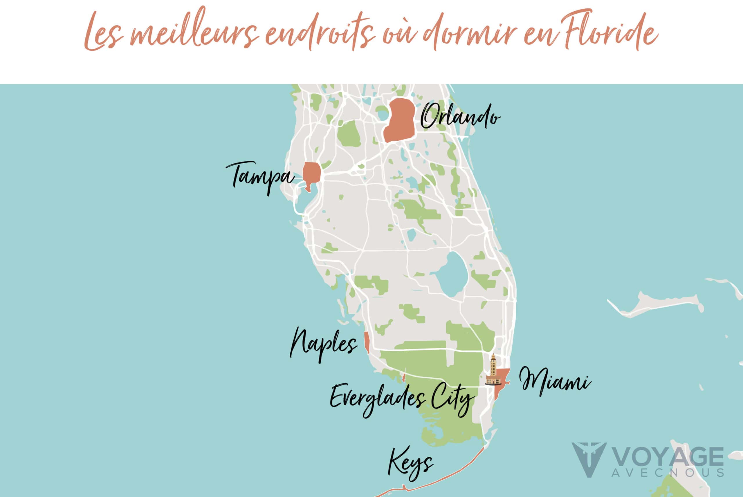 carte ville ou dormir floride