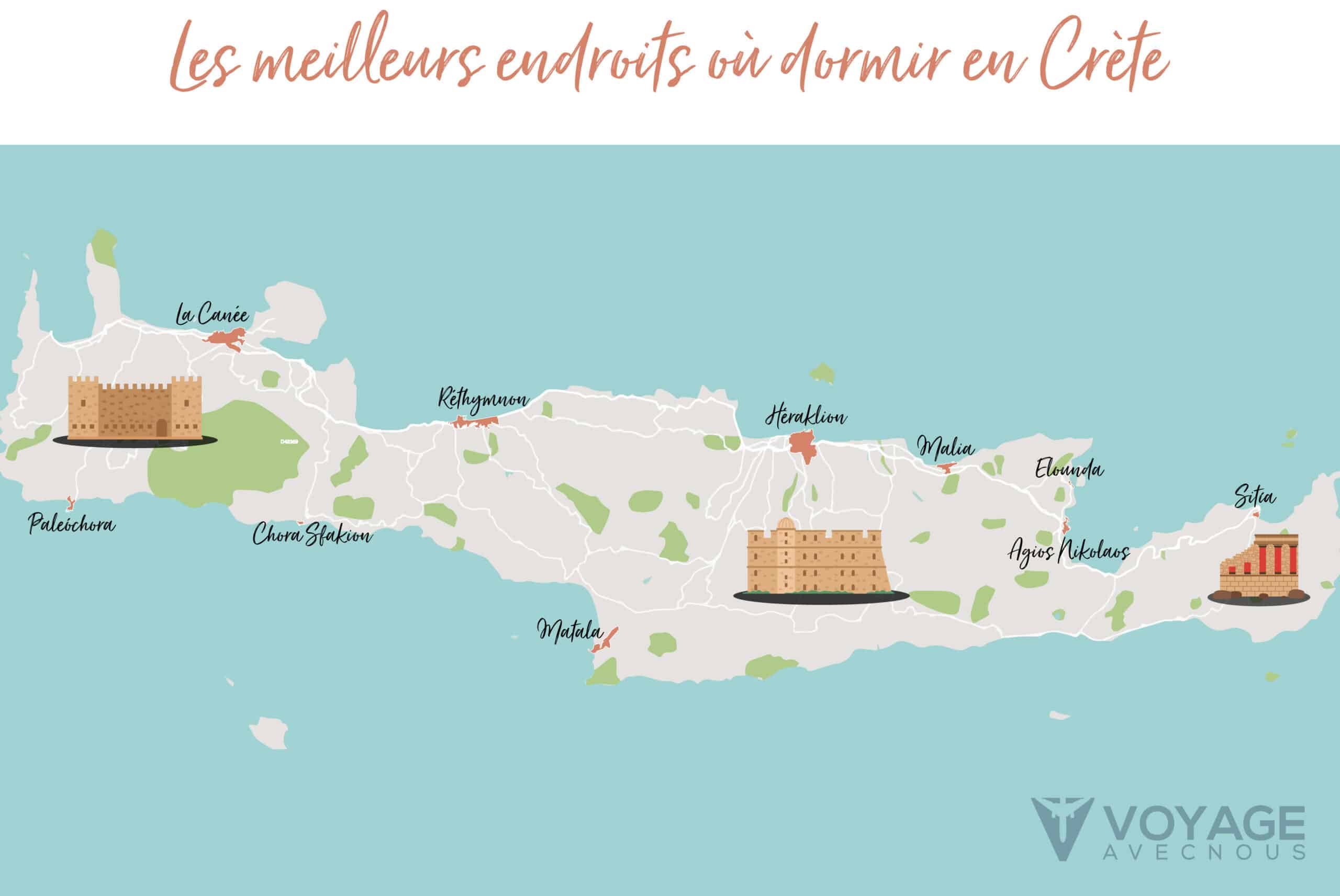 map ou dormir en crete