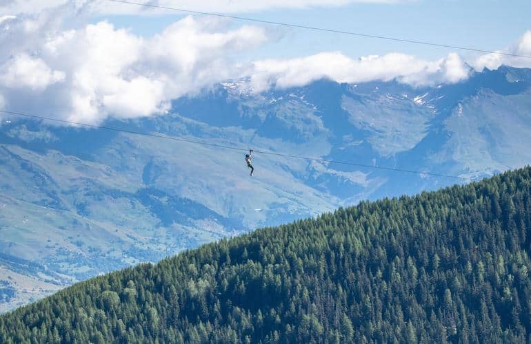 tyrolienne la plagne