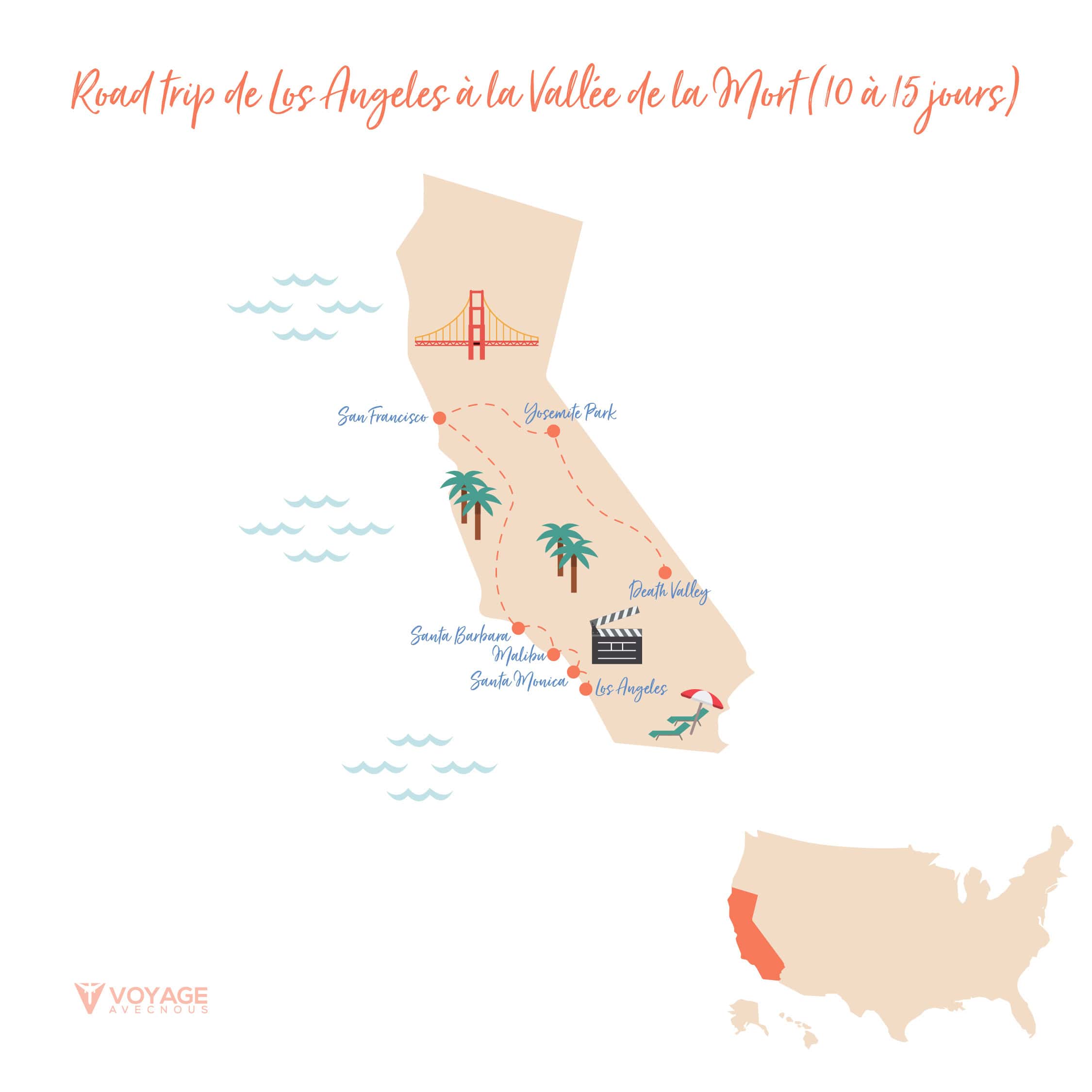 Road trip de Los Angeles a la Vallee de la Mort