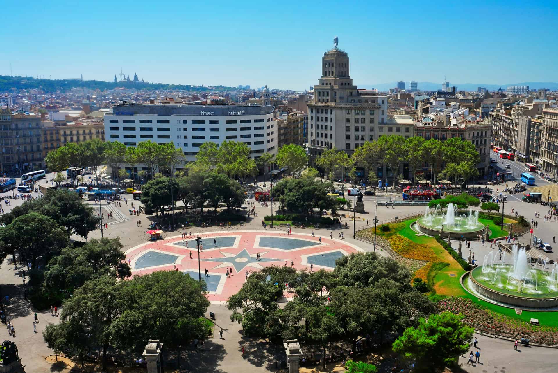 visiter barcelone en 1 jour placa catalunya