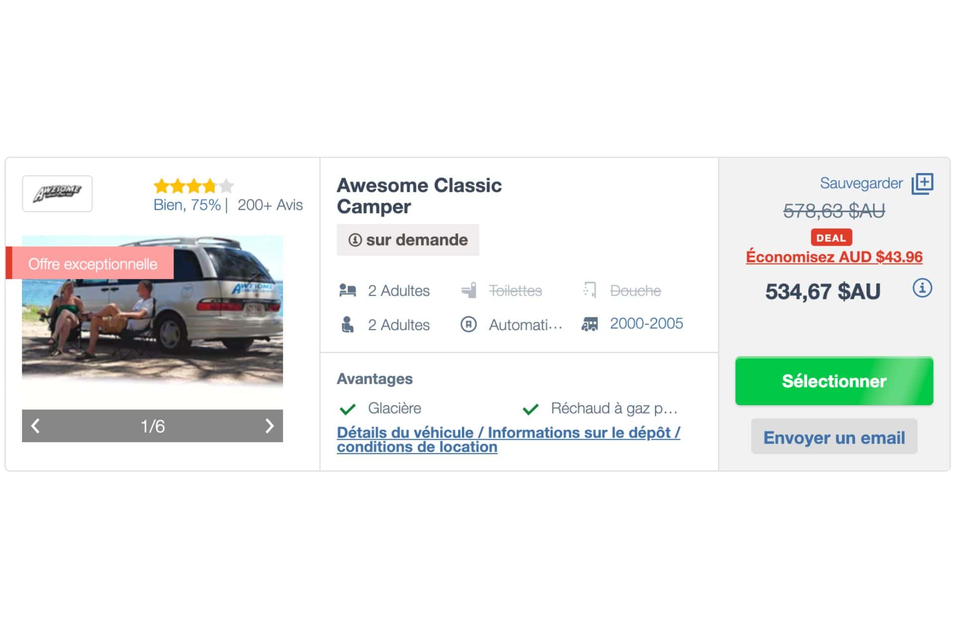 exemple motorhome sydney septembre