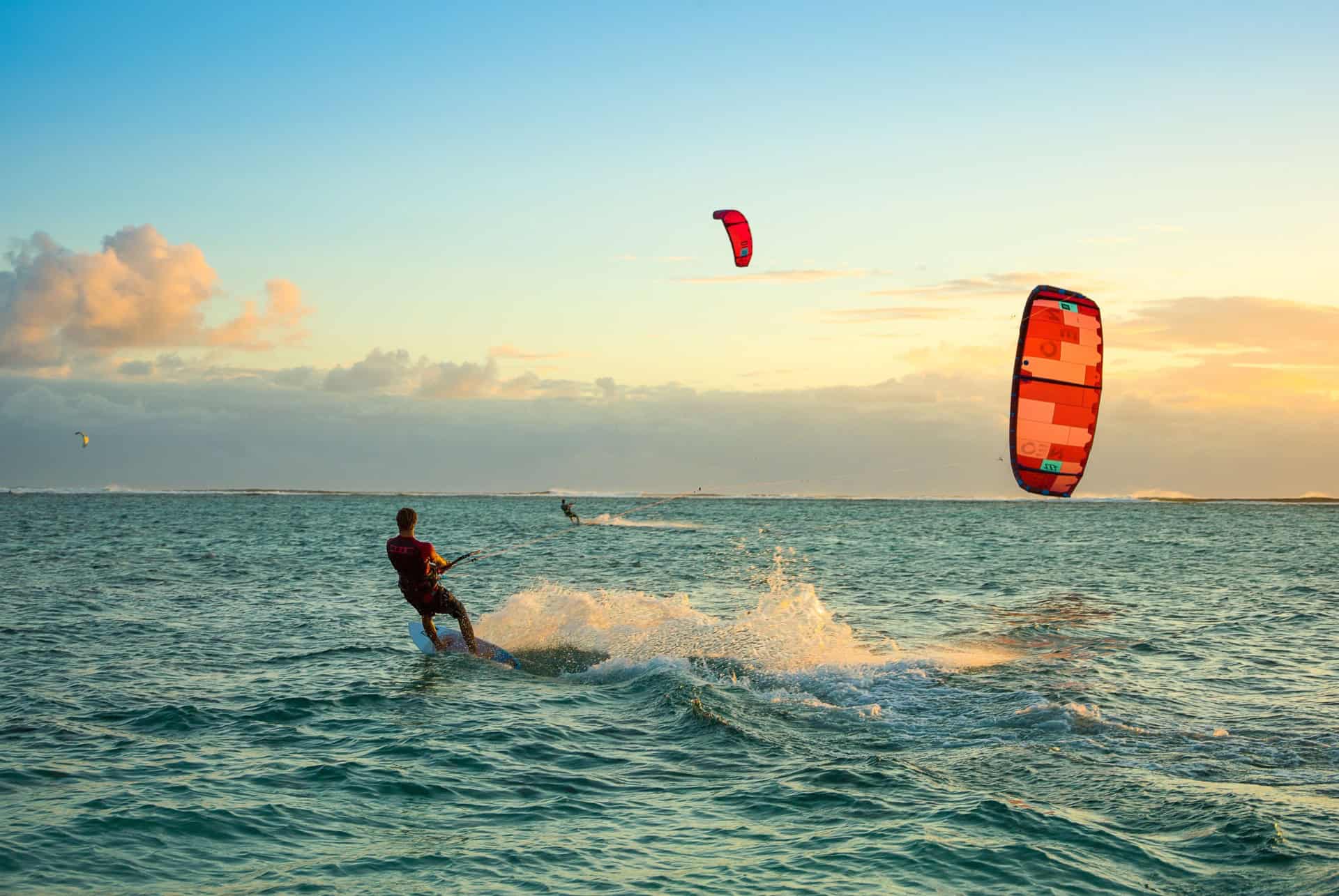 kite surf ile maurice juillet