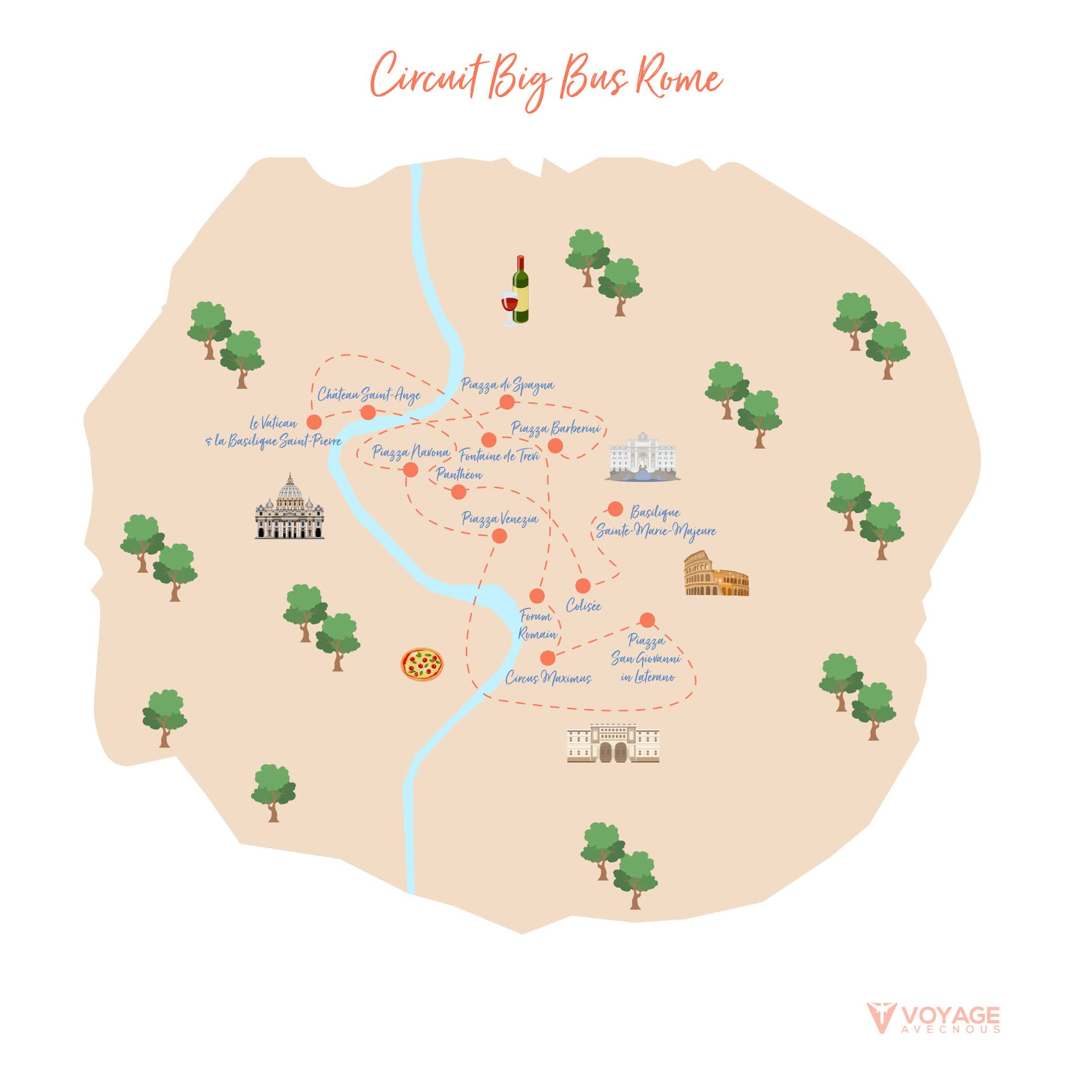 map bus big bus rome