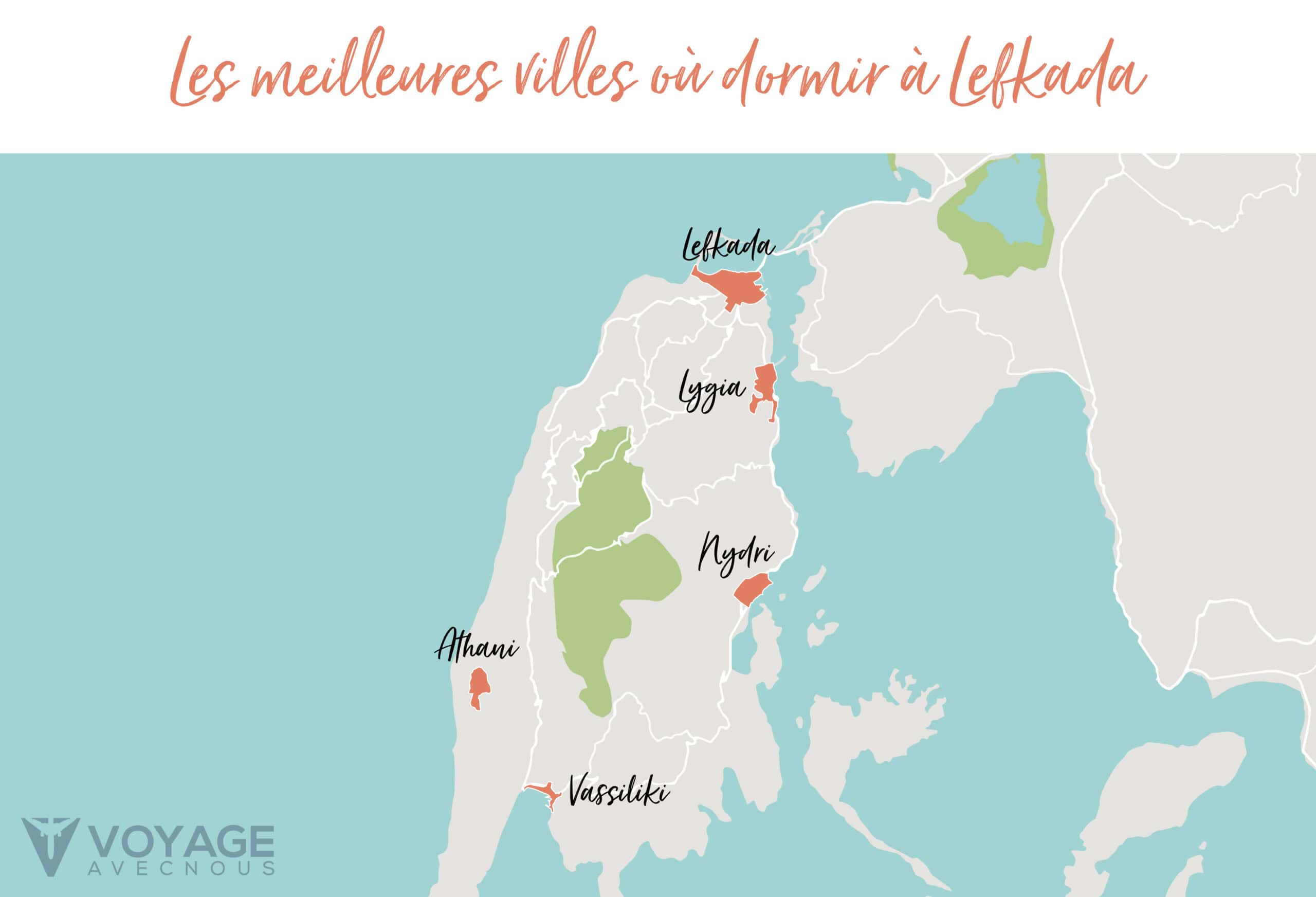 map ou dormir a lefkada