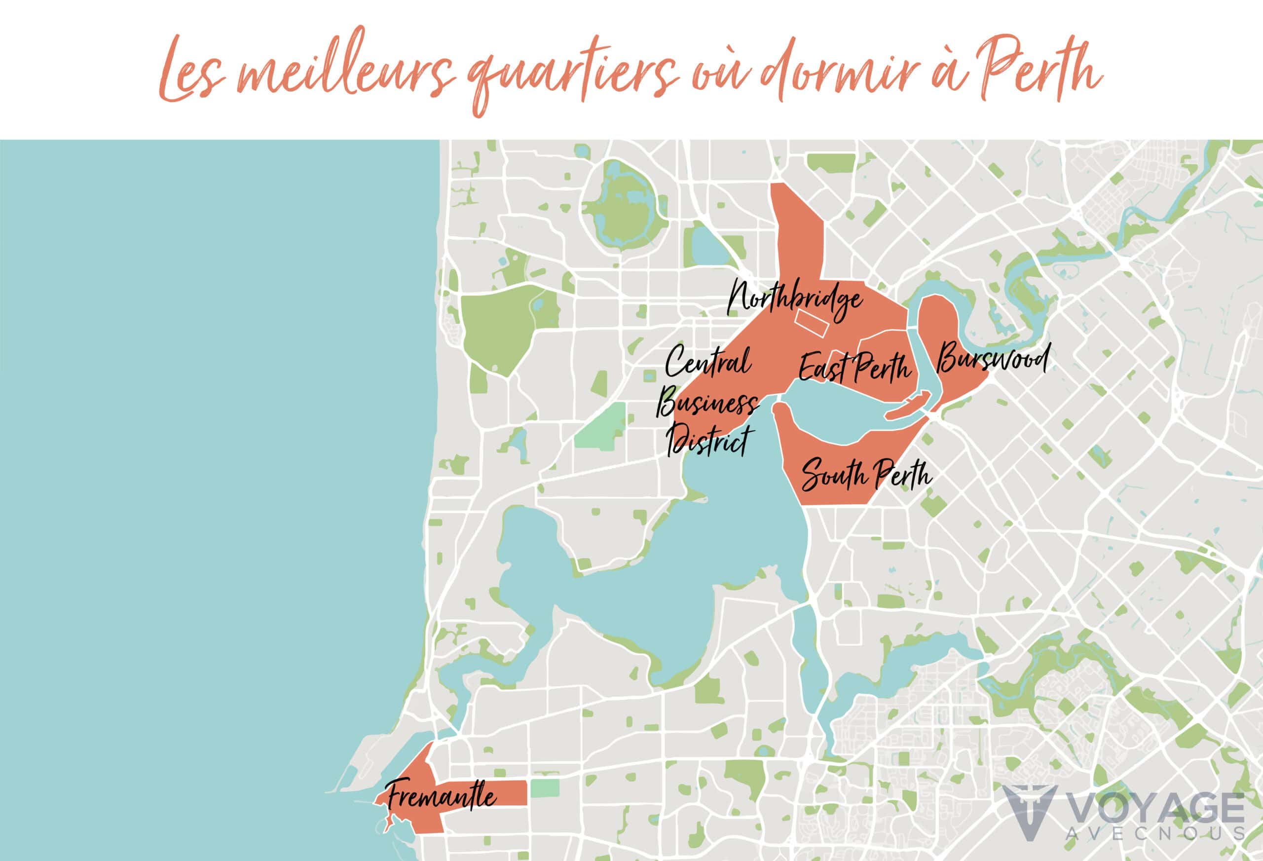 map ou dormir a perth