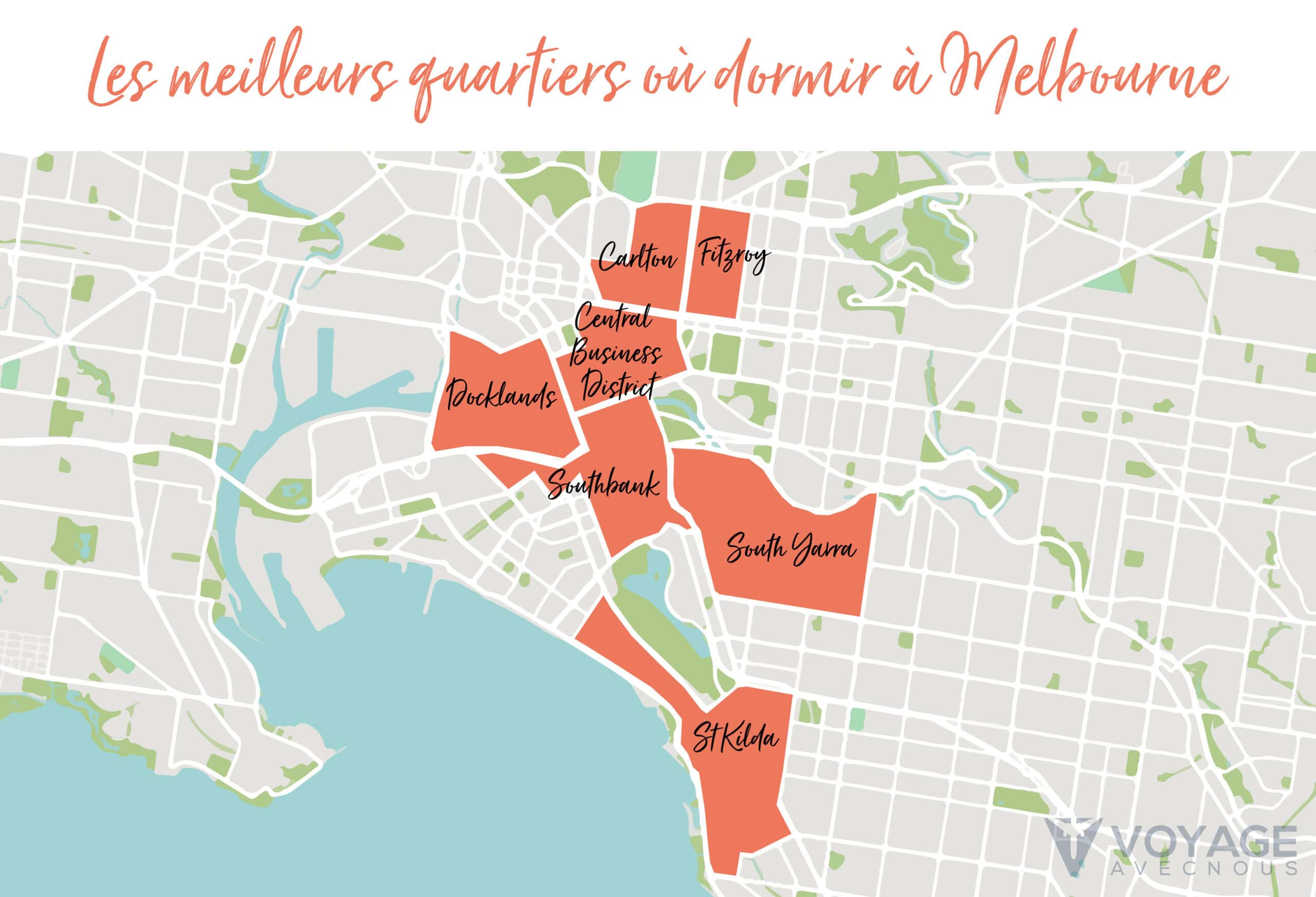 map ou dormir melbourne