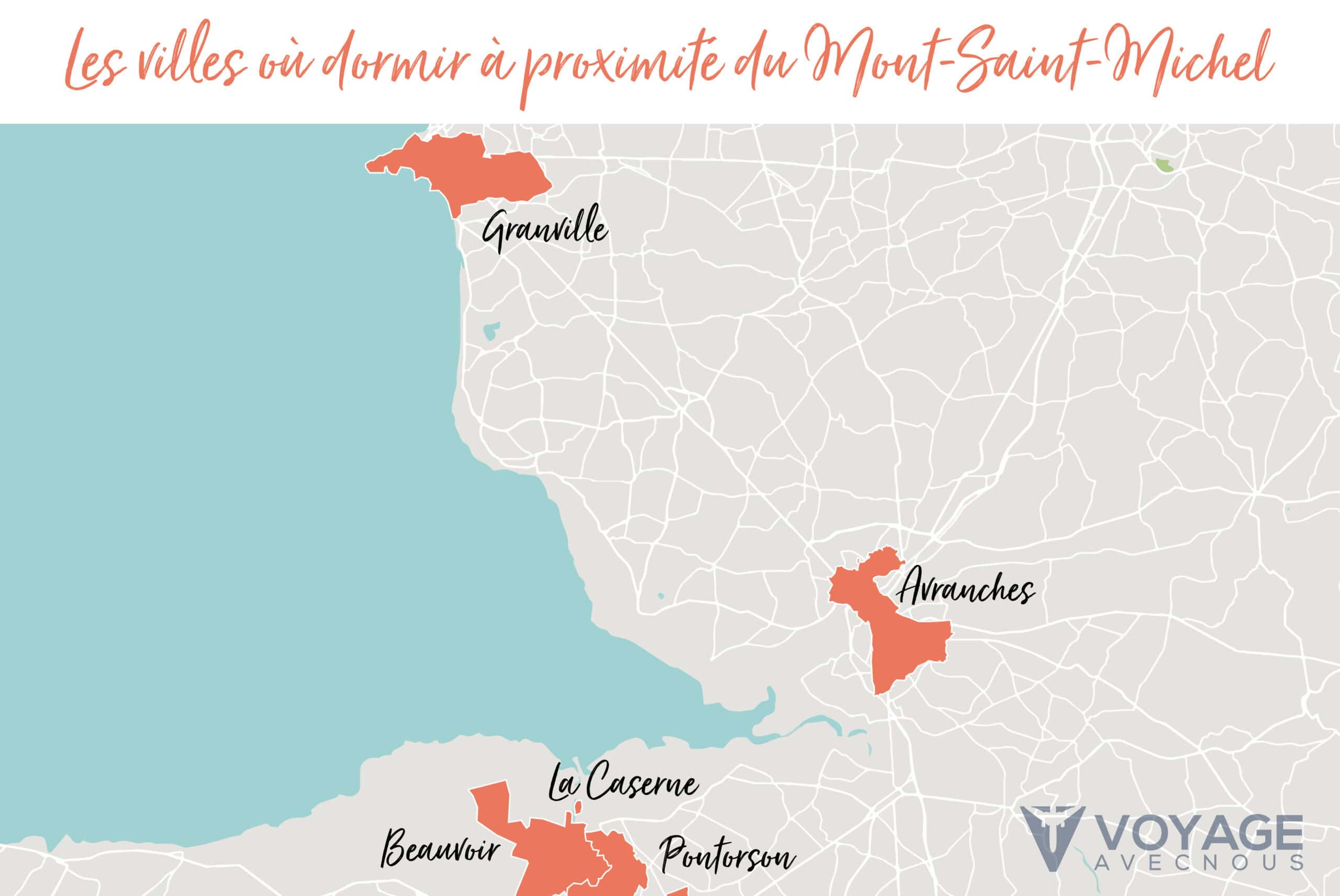 carte alentours mont saint michel