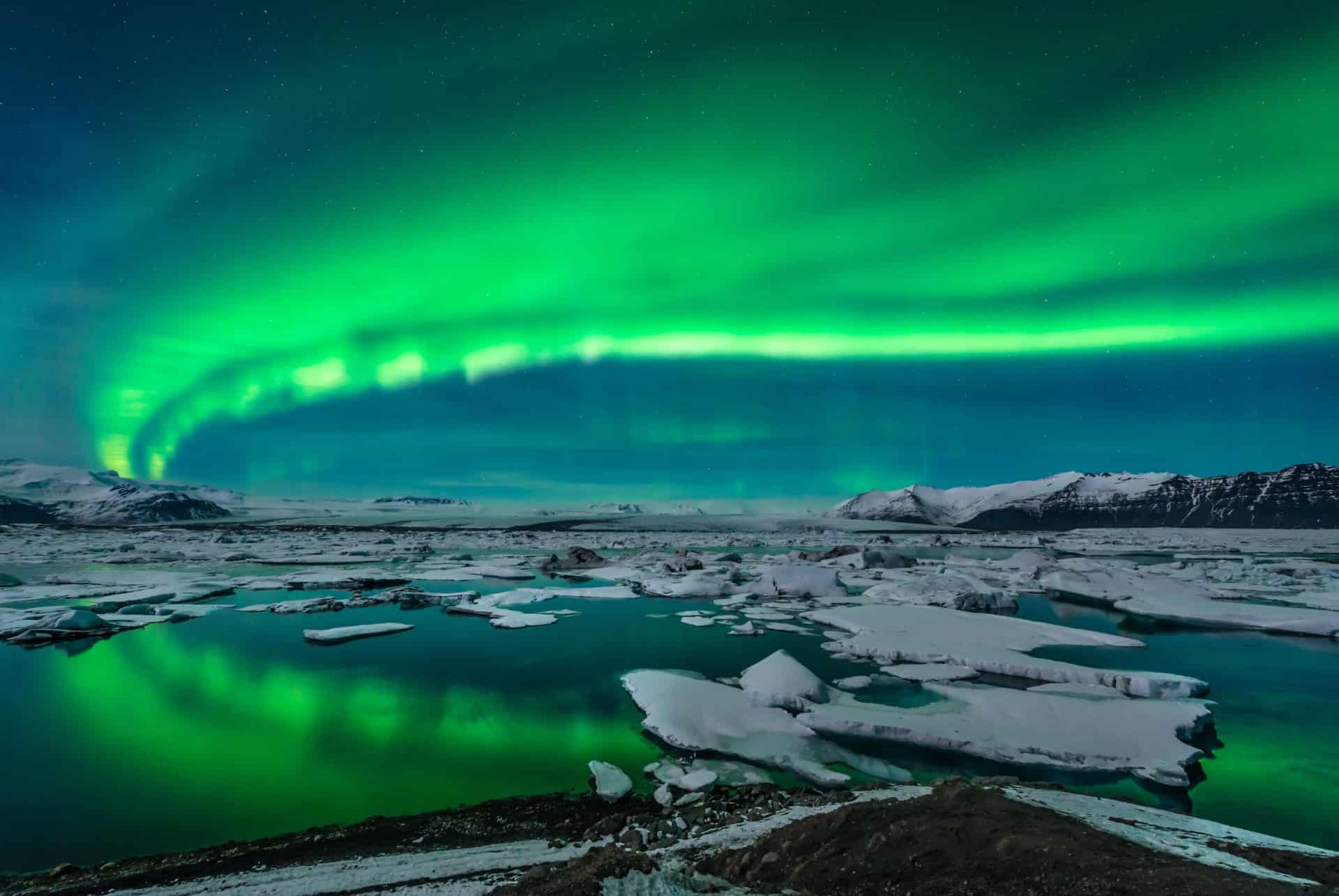 jokulsarlon aurores