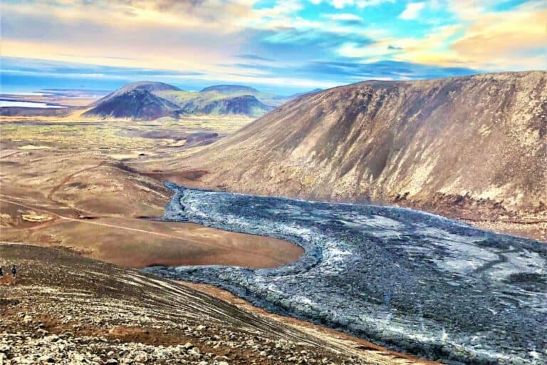 Excursion au site d'éruption volcanique et randonnée à Reykjanes