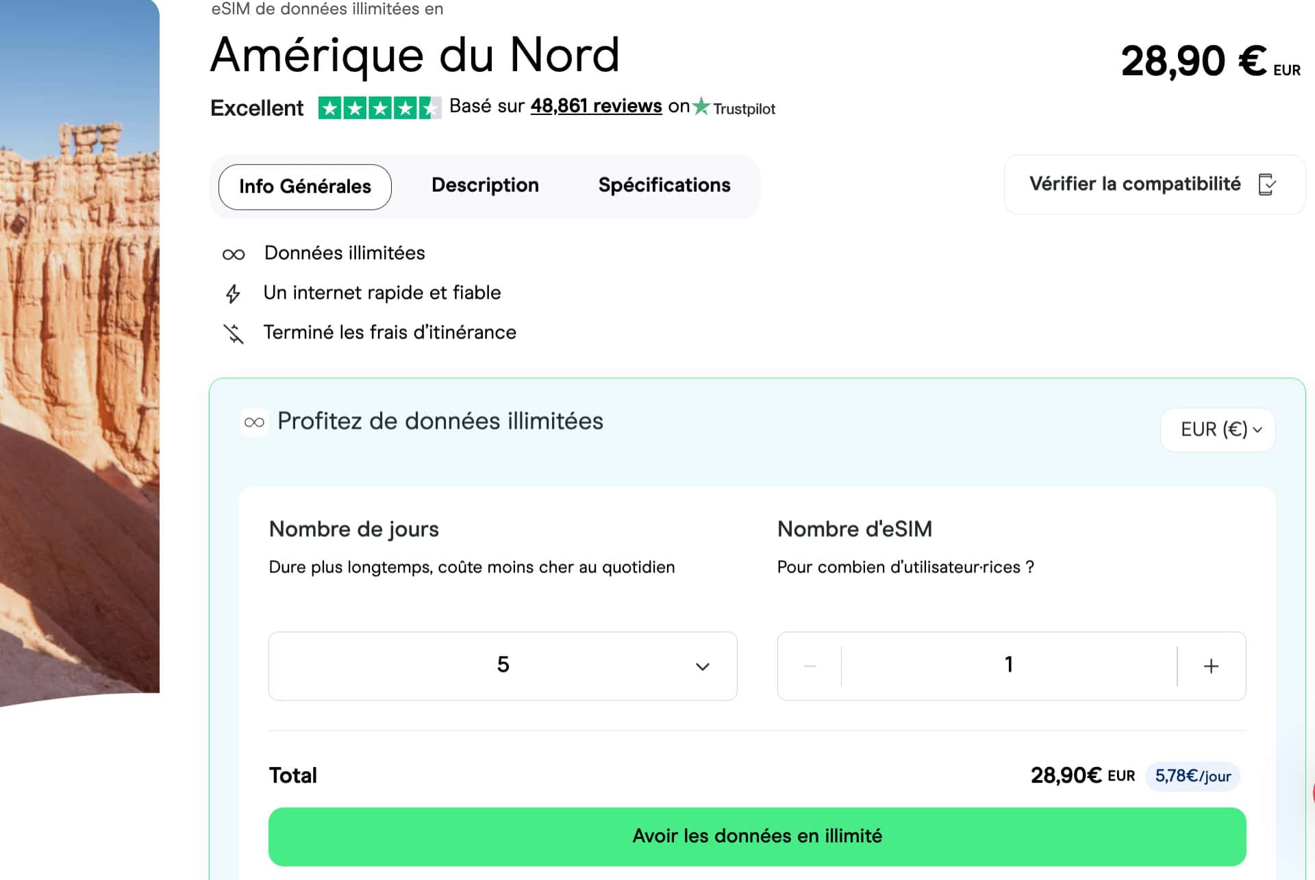 amerique du nord holafly