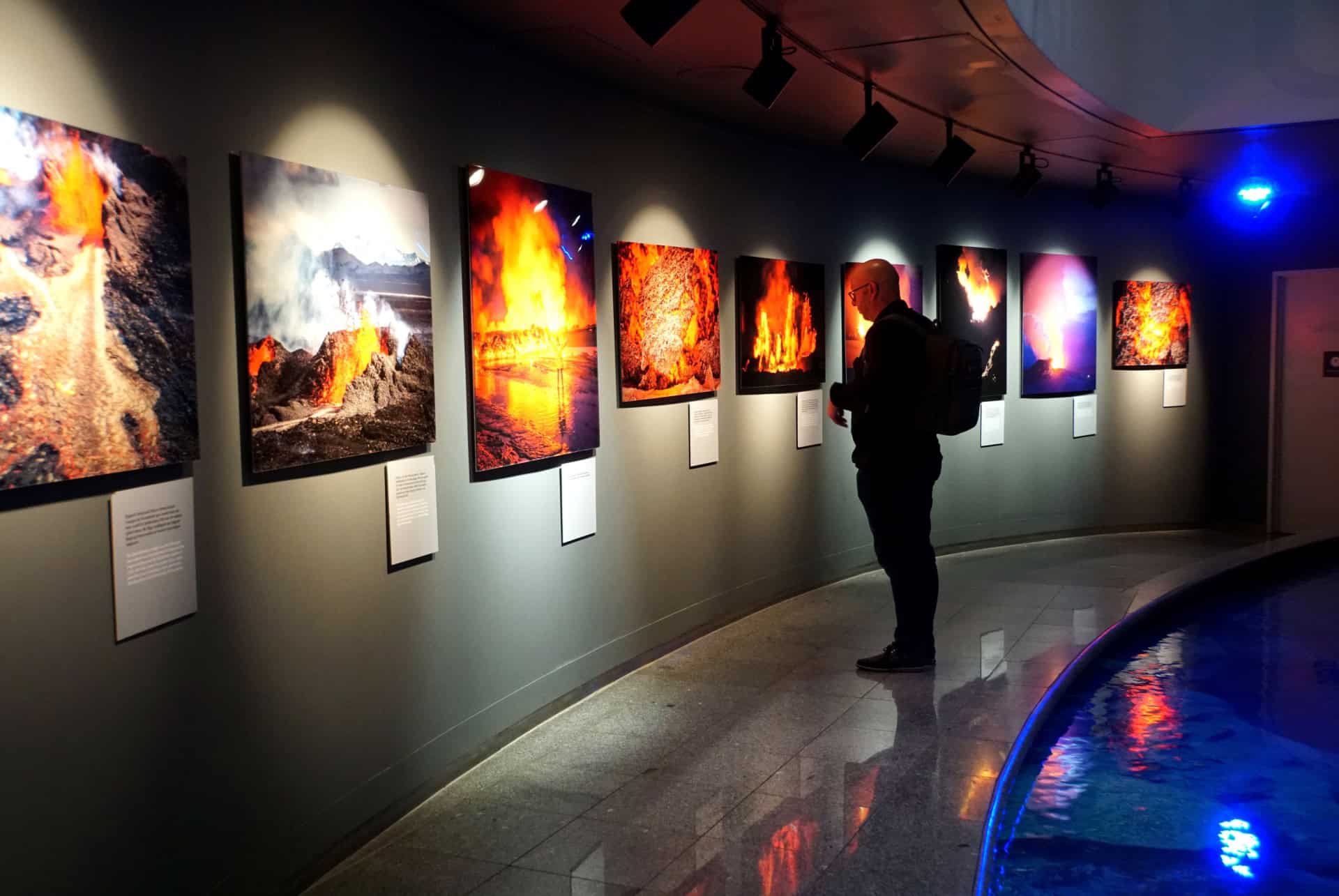 exposition lava centre en islande