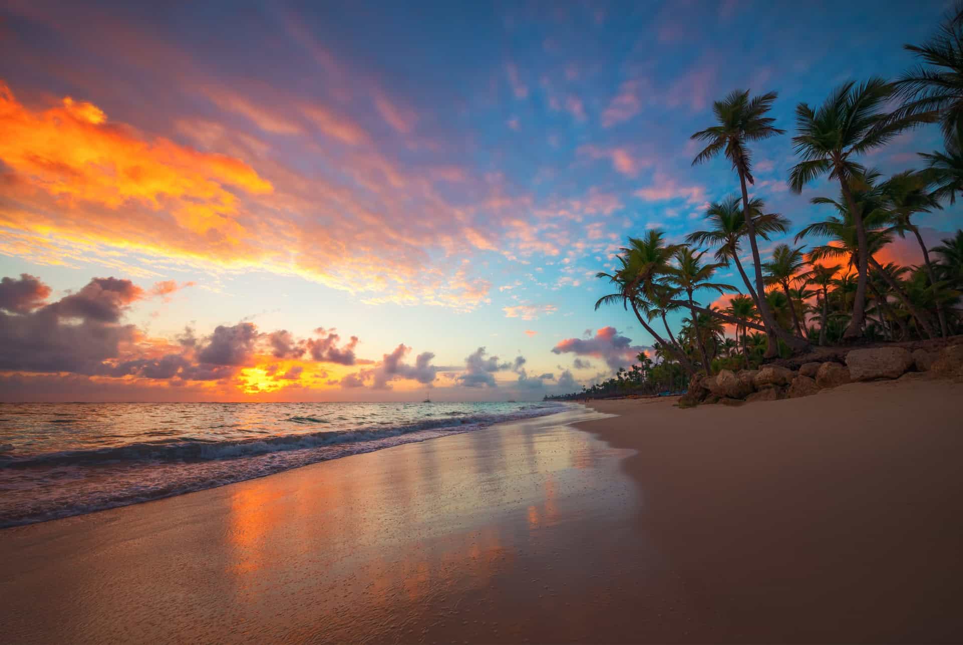 coucher de soleil sur la plage de macao