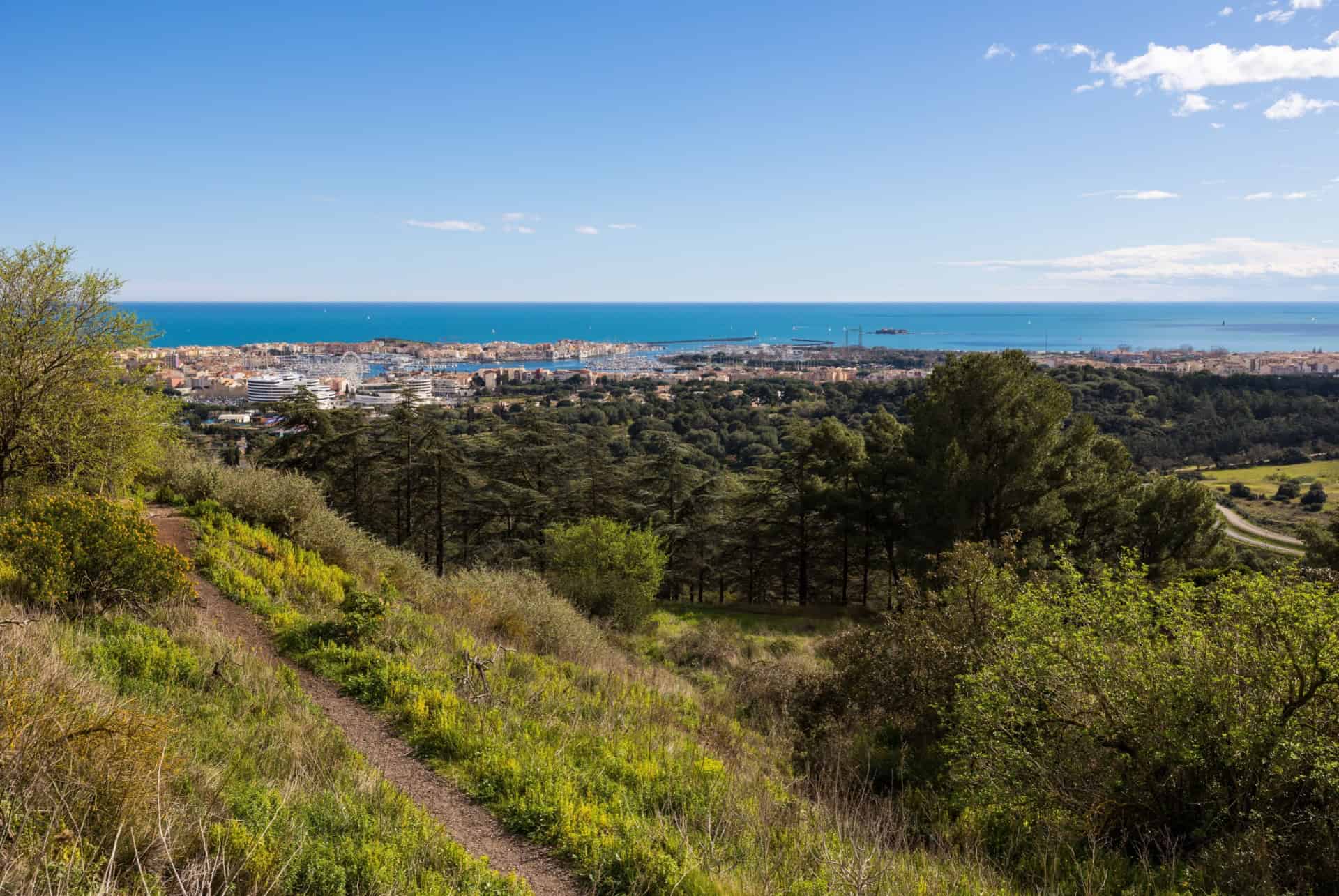 vue sur agde depuis le mont saint loup