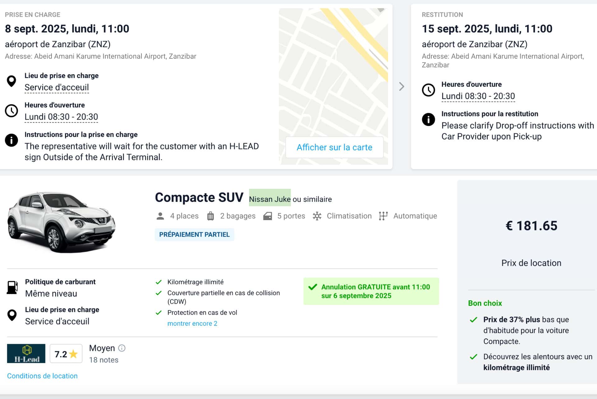 location discovercars zanzibar suv