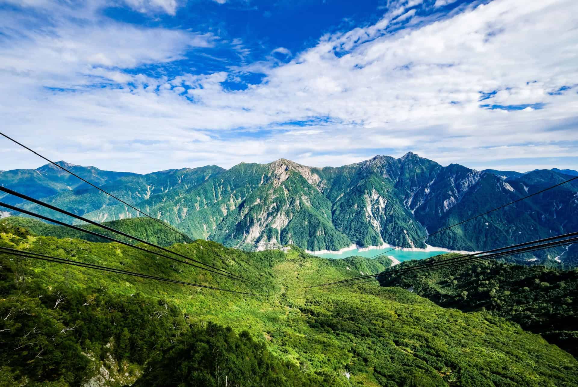 vue panoramique depuis la route alpine de kurobe tateyama