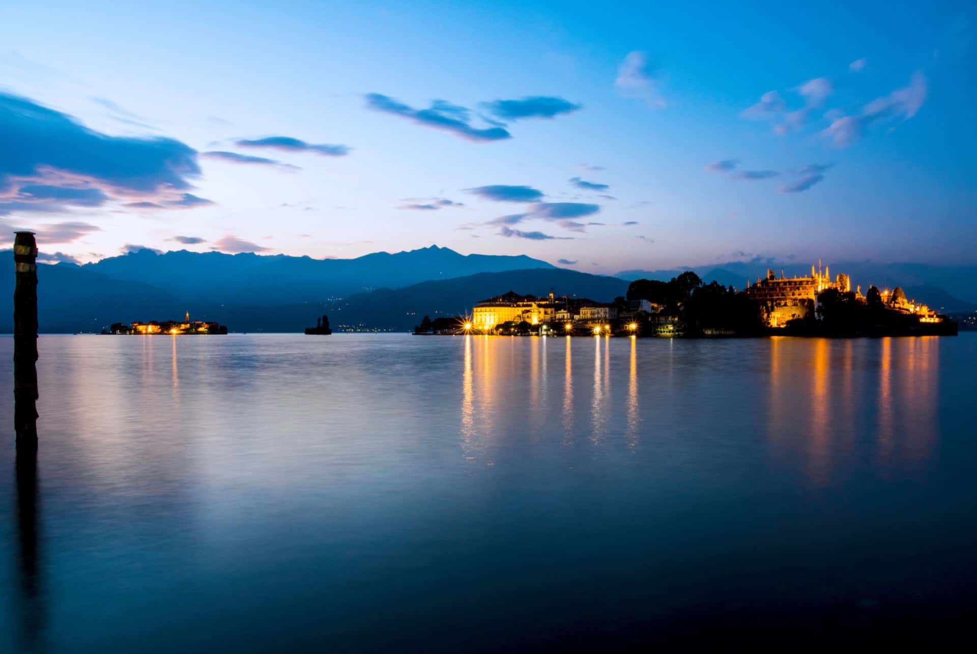 coucher de soleil lac majeur