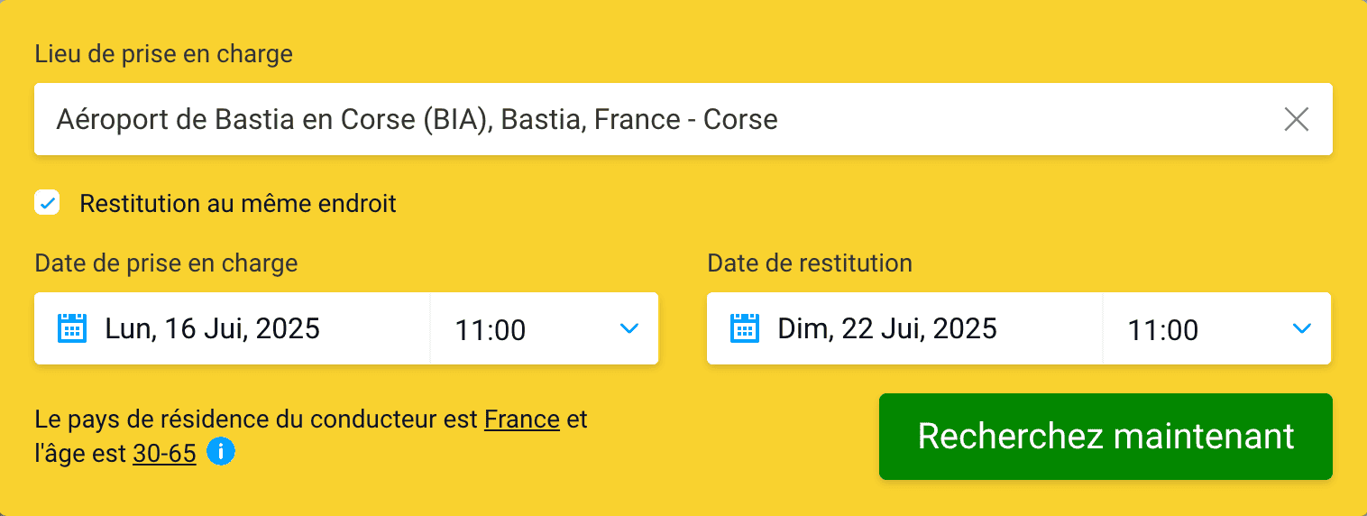 location voiture corse discovercars