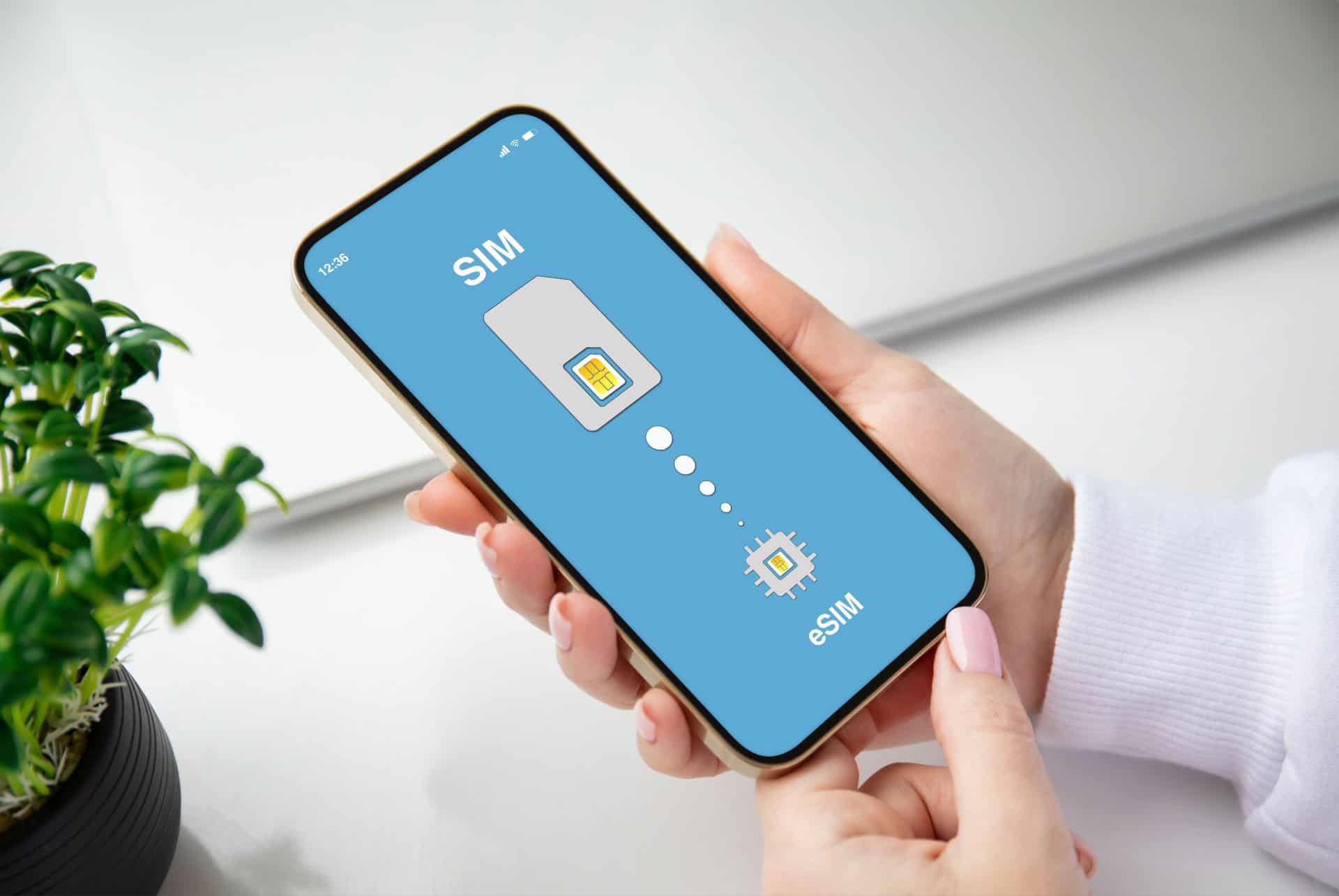 smartphone et carte esim