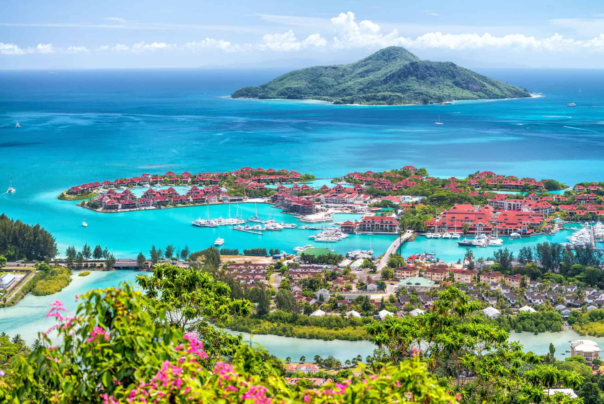 vue aérienne les seychelles