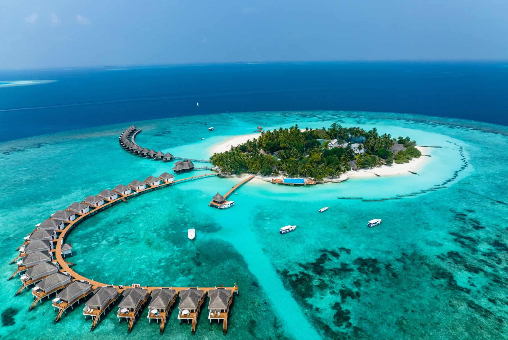 vue aerienne maldives