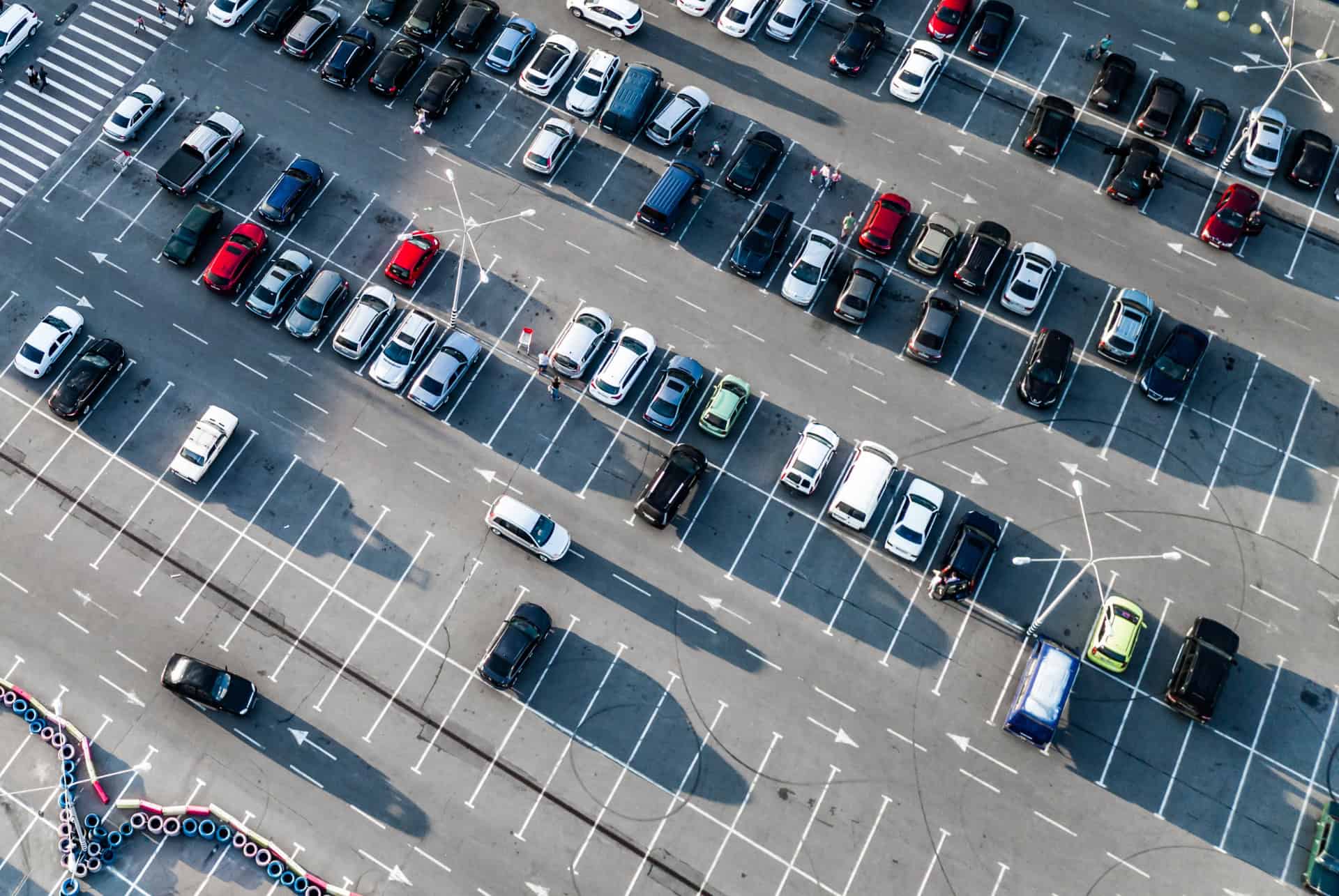 vue aerienne parking