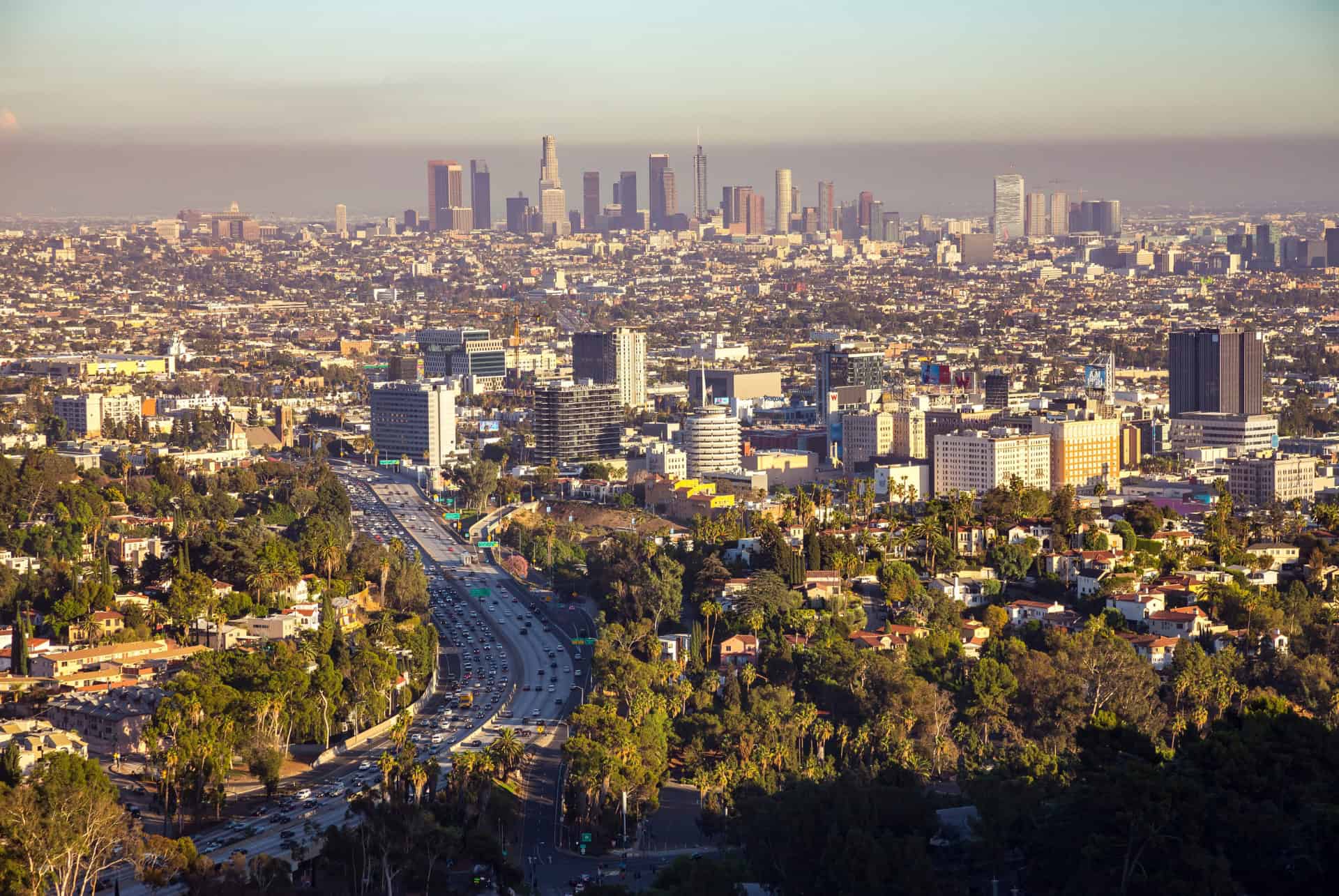 vue sur los angeles depuis mulholland drive