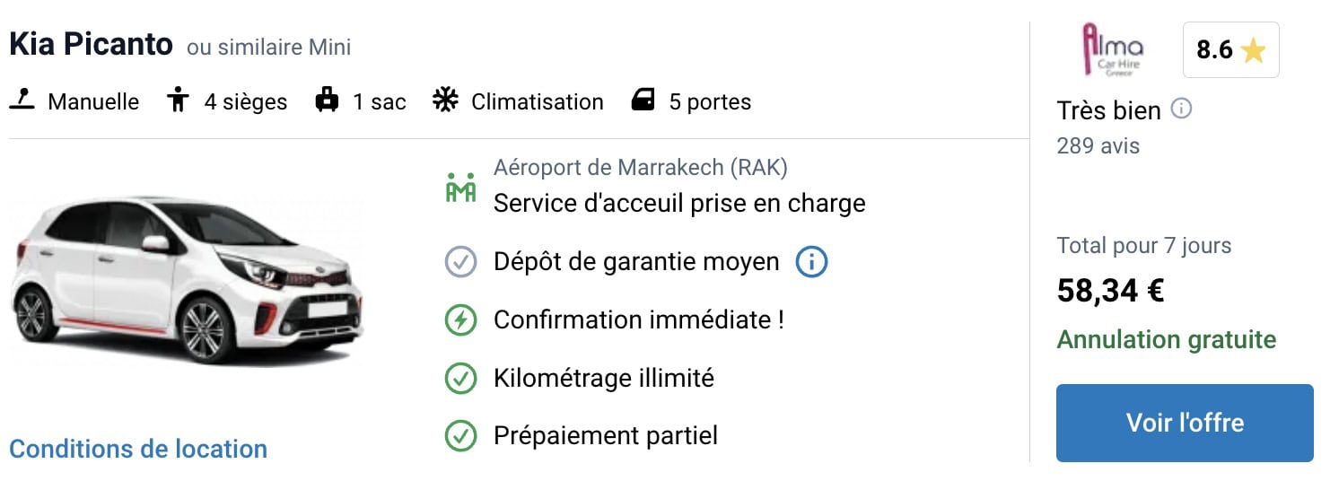 quelle voiture de location choisir