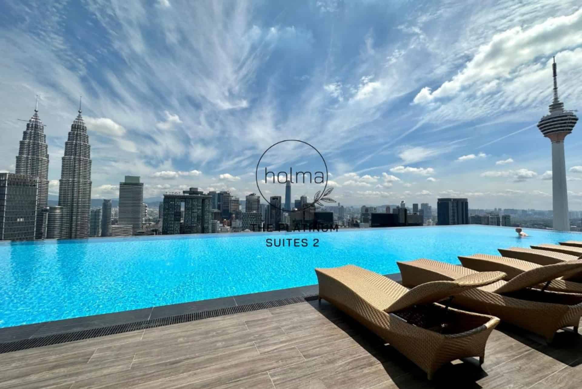 hotel the platinium piscine et vue