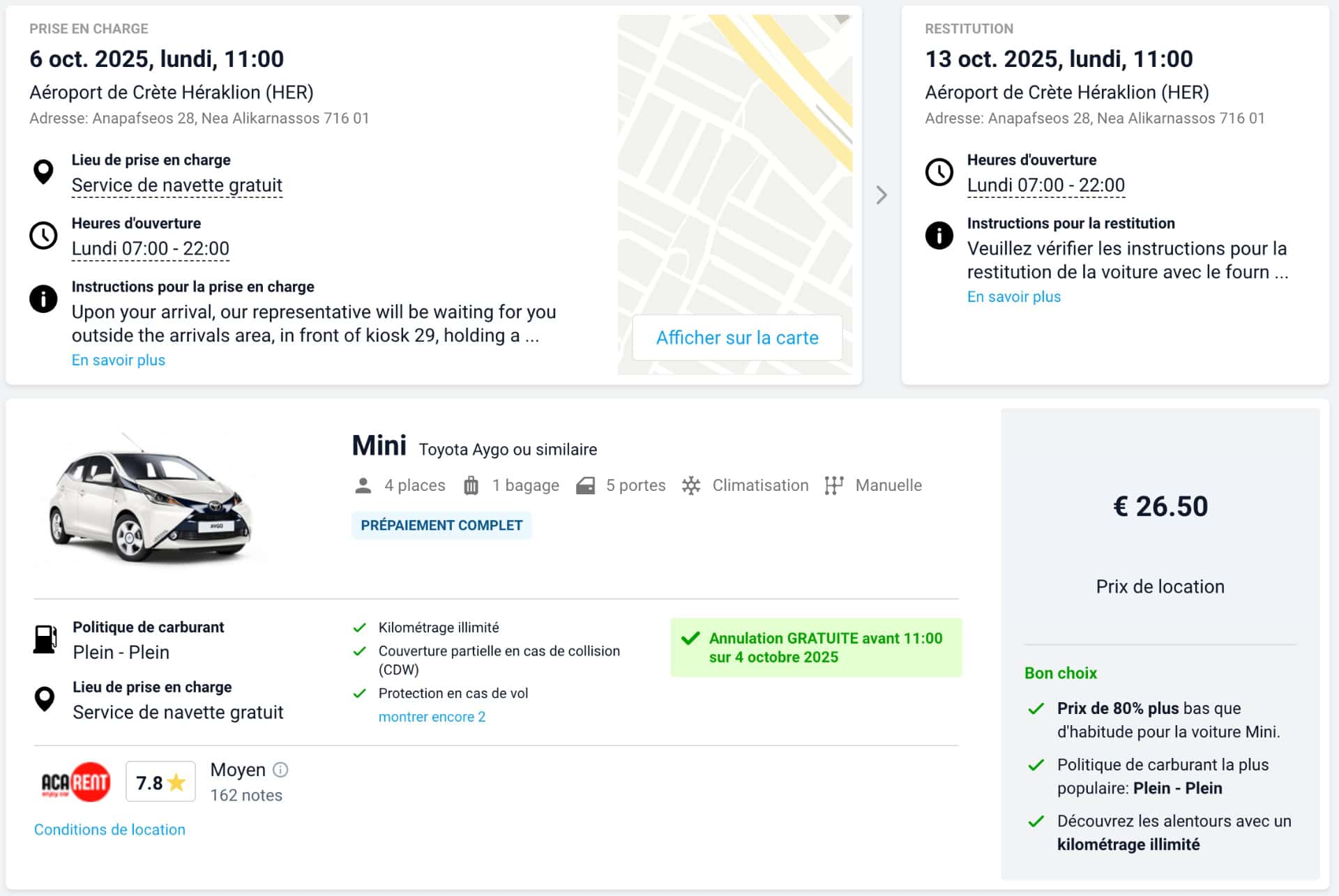 location voiture heraklion octobre