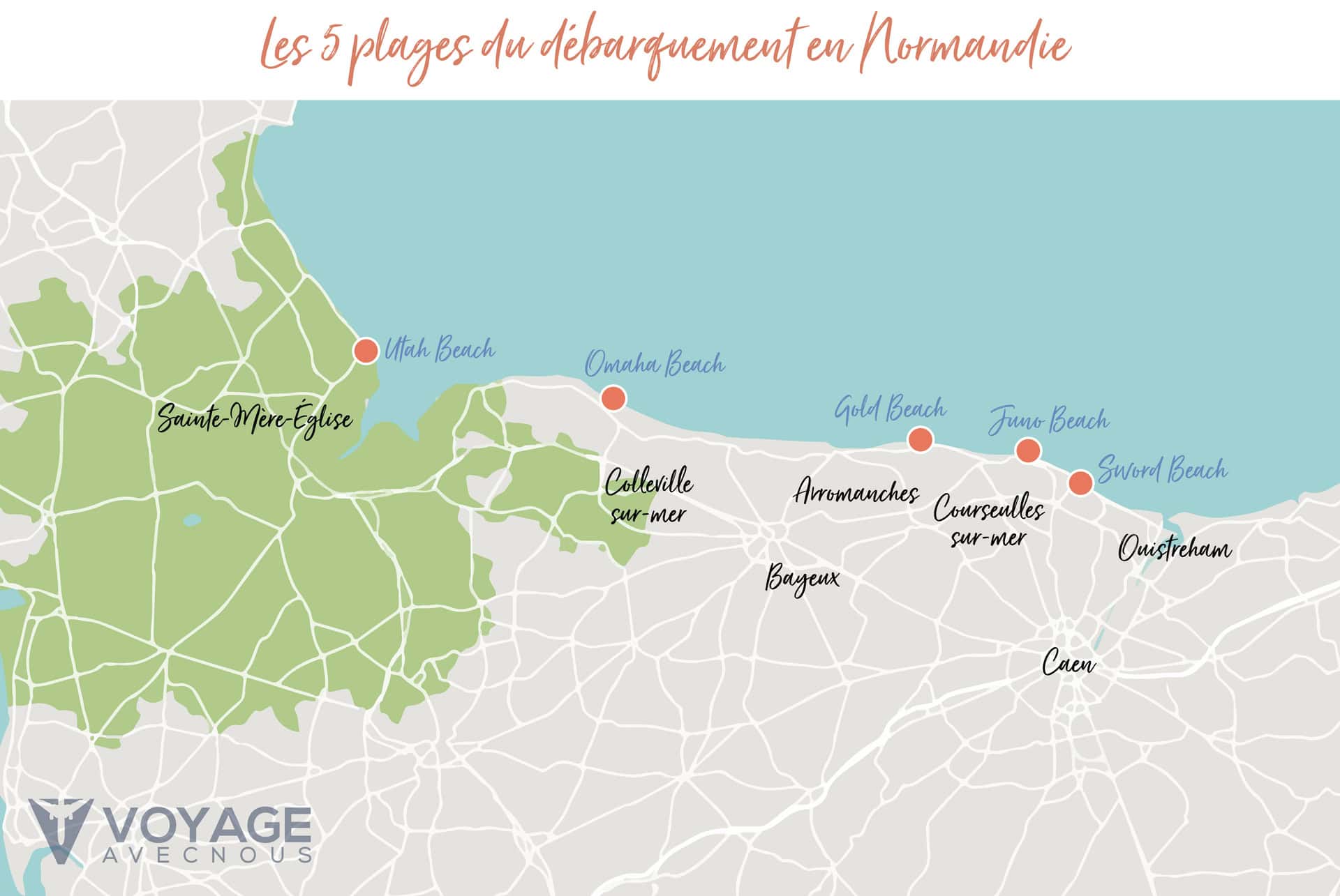 map plages du debarquement