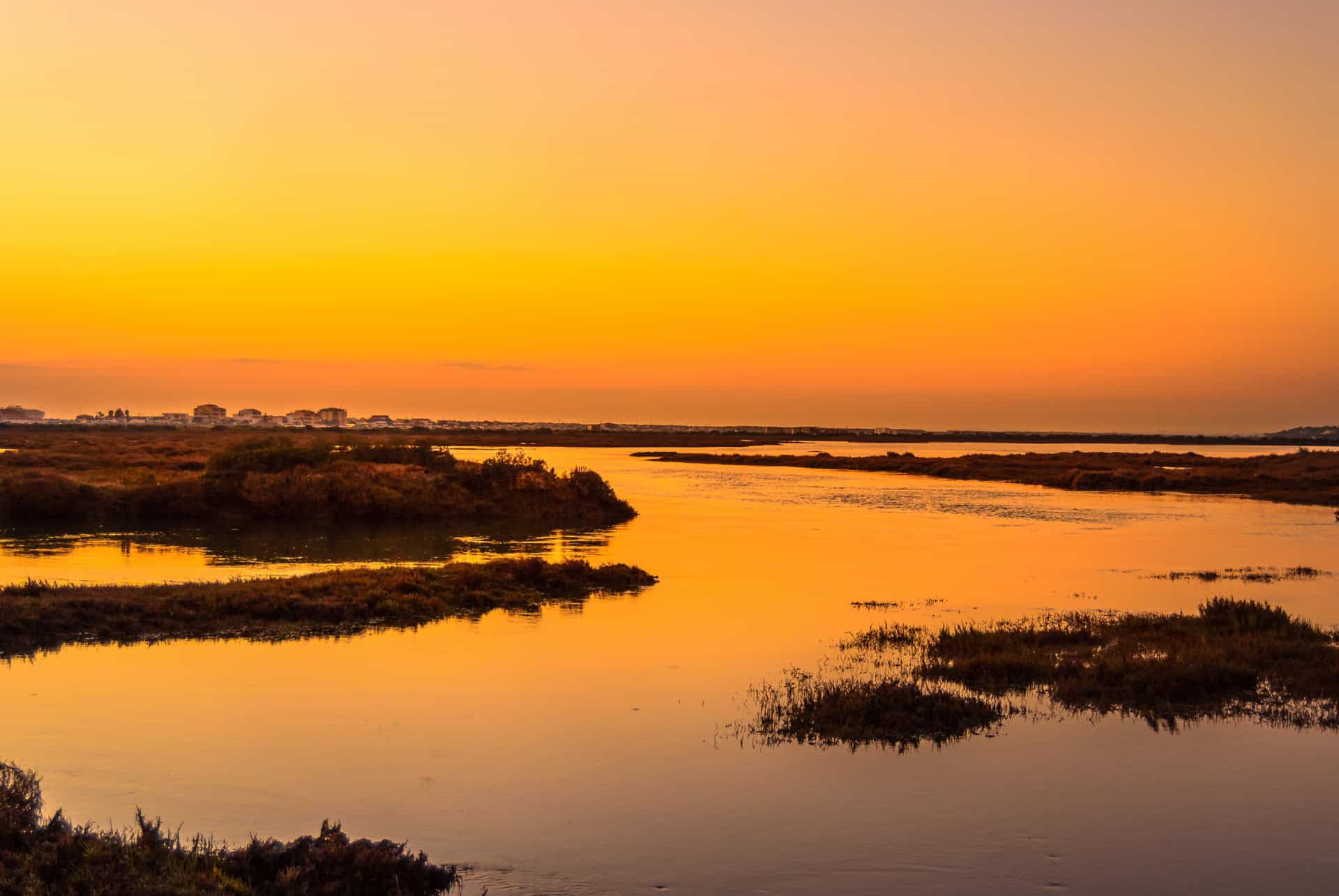 coucher de soleil ria formosa