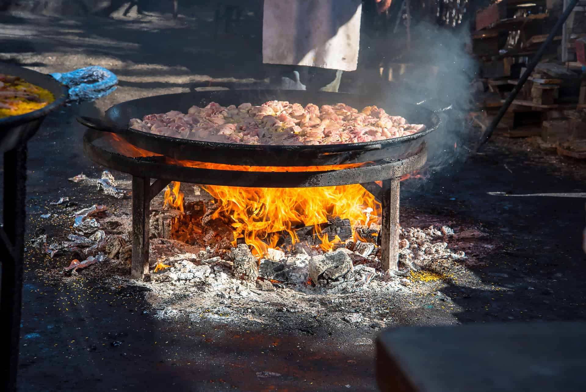 paella au feu de bois