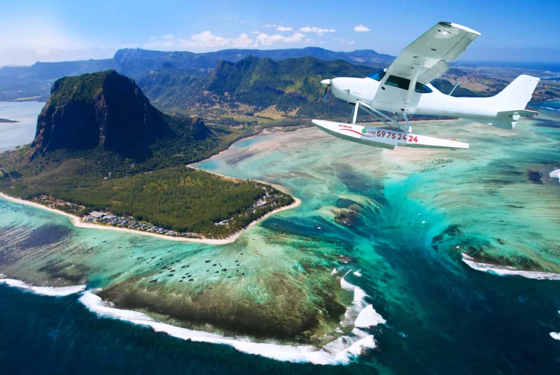 vol panoramique hydravion maurice en aout