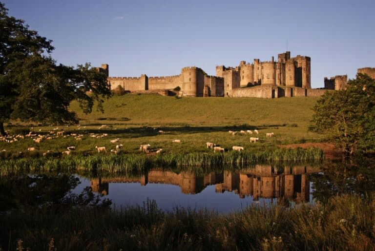 Île Sainte, château d'Alnwick et la Northumbrie