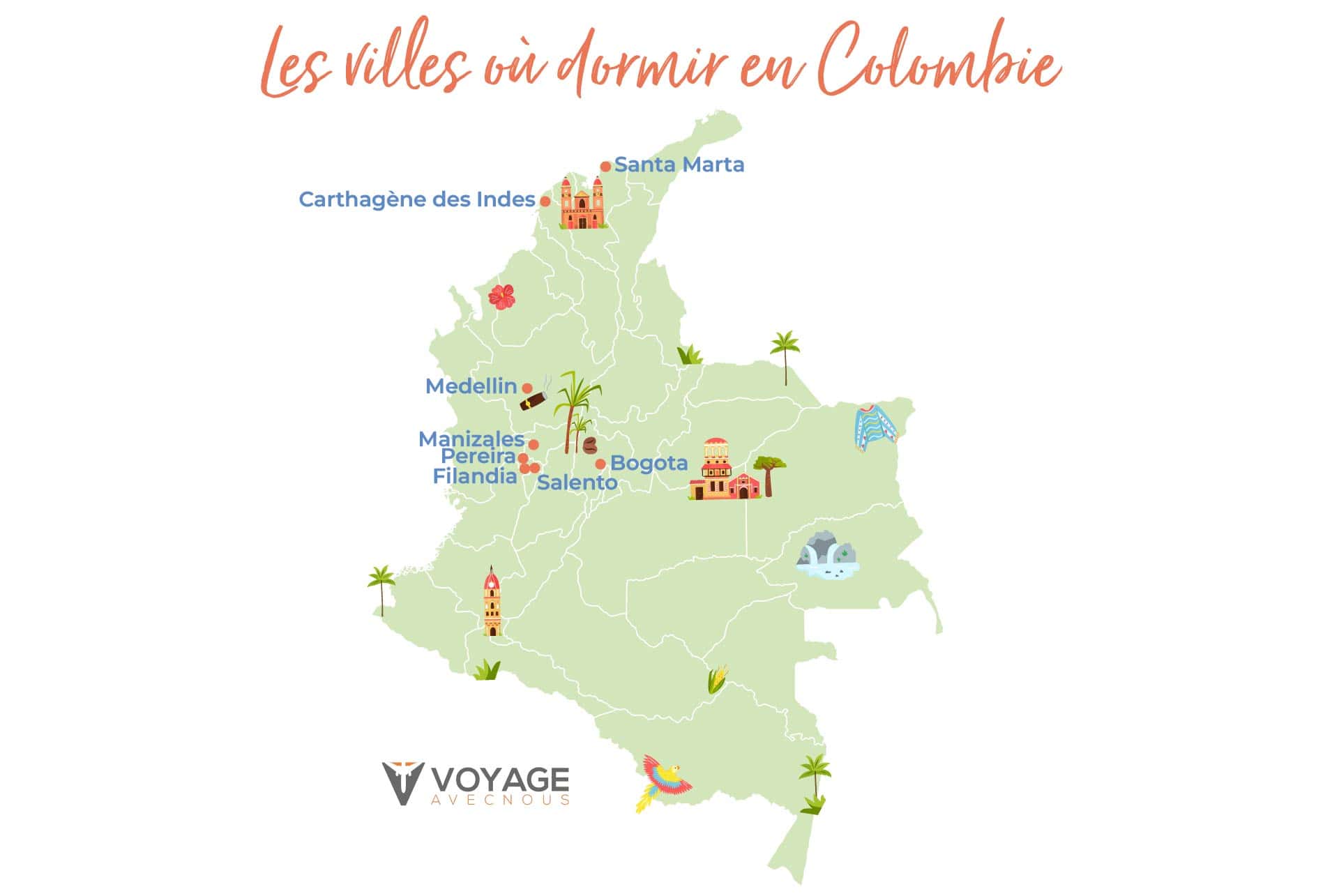map dormir colombie