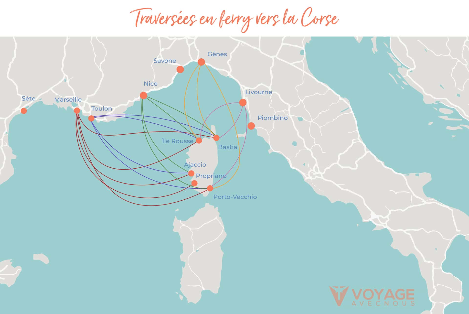 map ferry corse