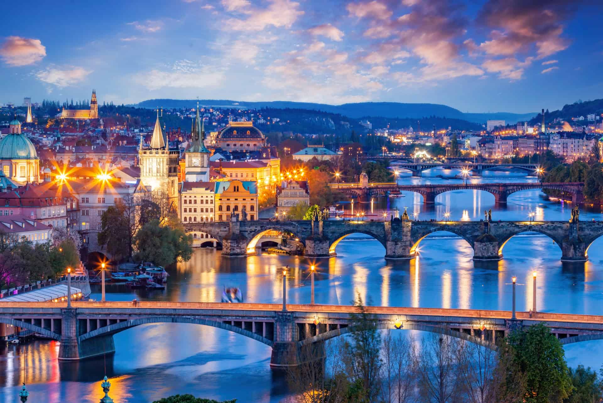 nuit a prague en octobre