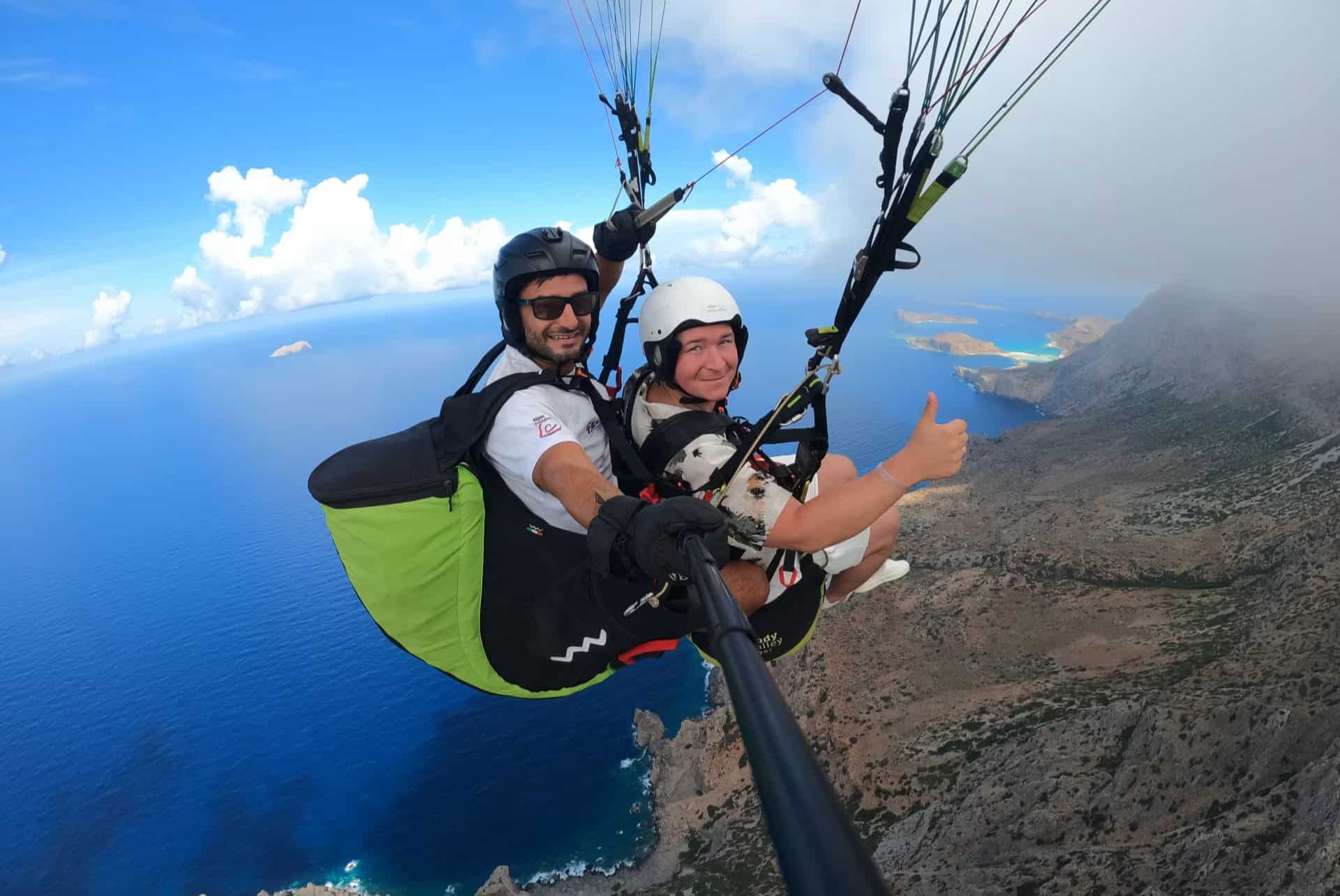 parapente en crete