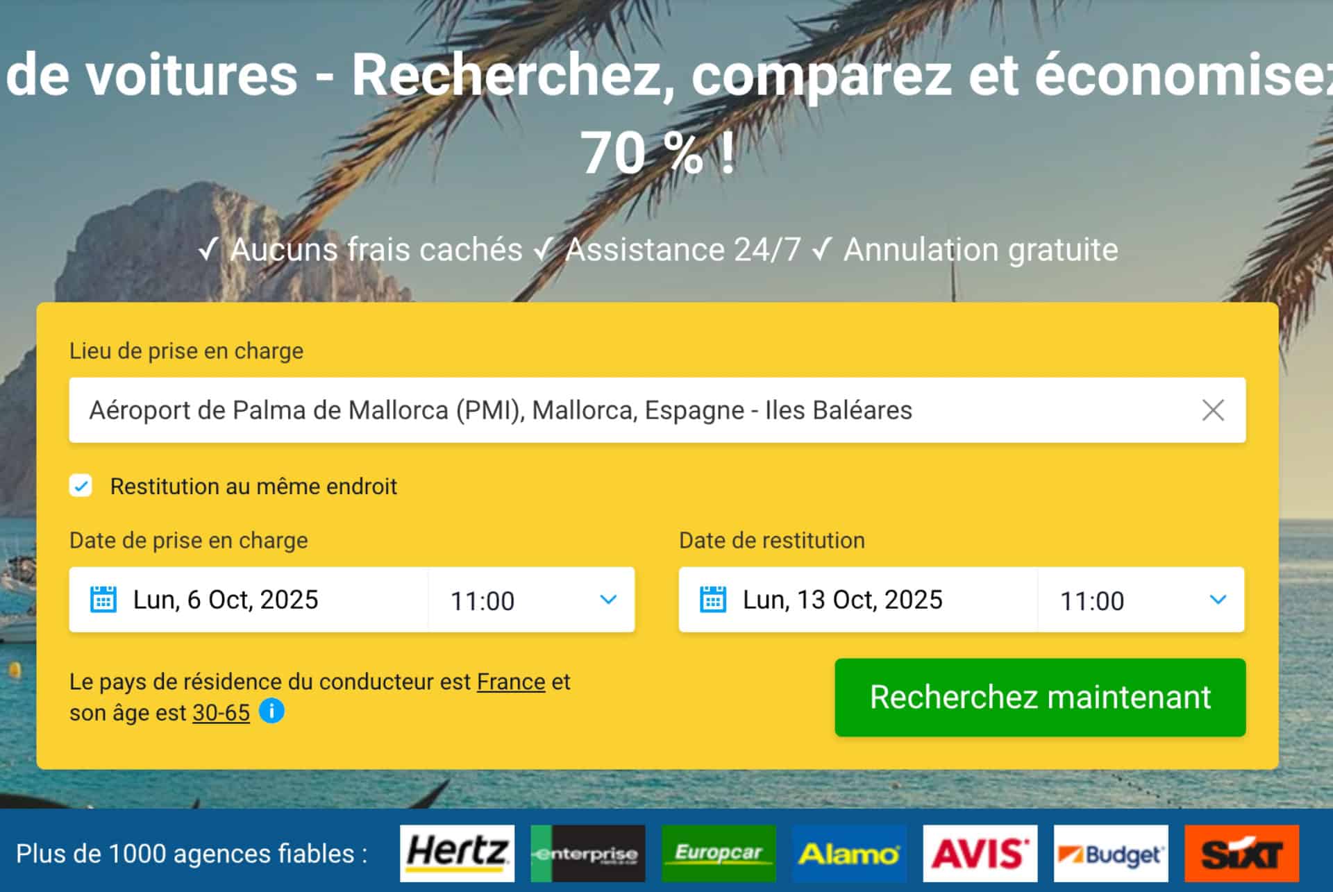 recherche discovercars palma