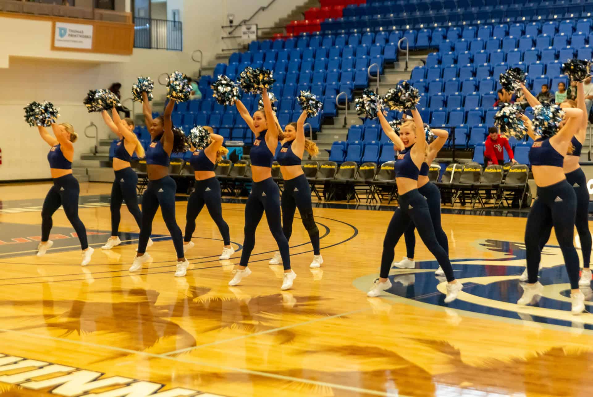 cheerleading match nba europe games cheerleading