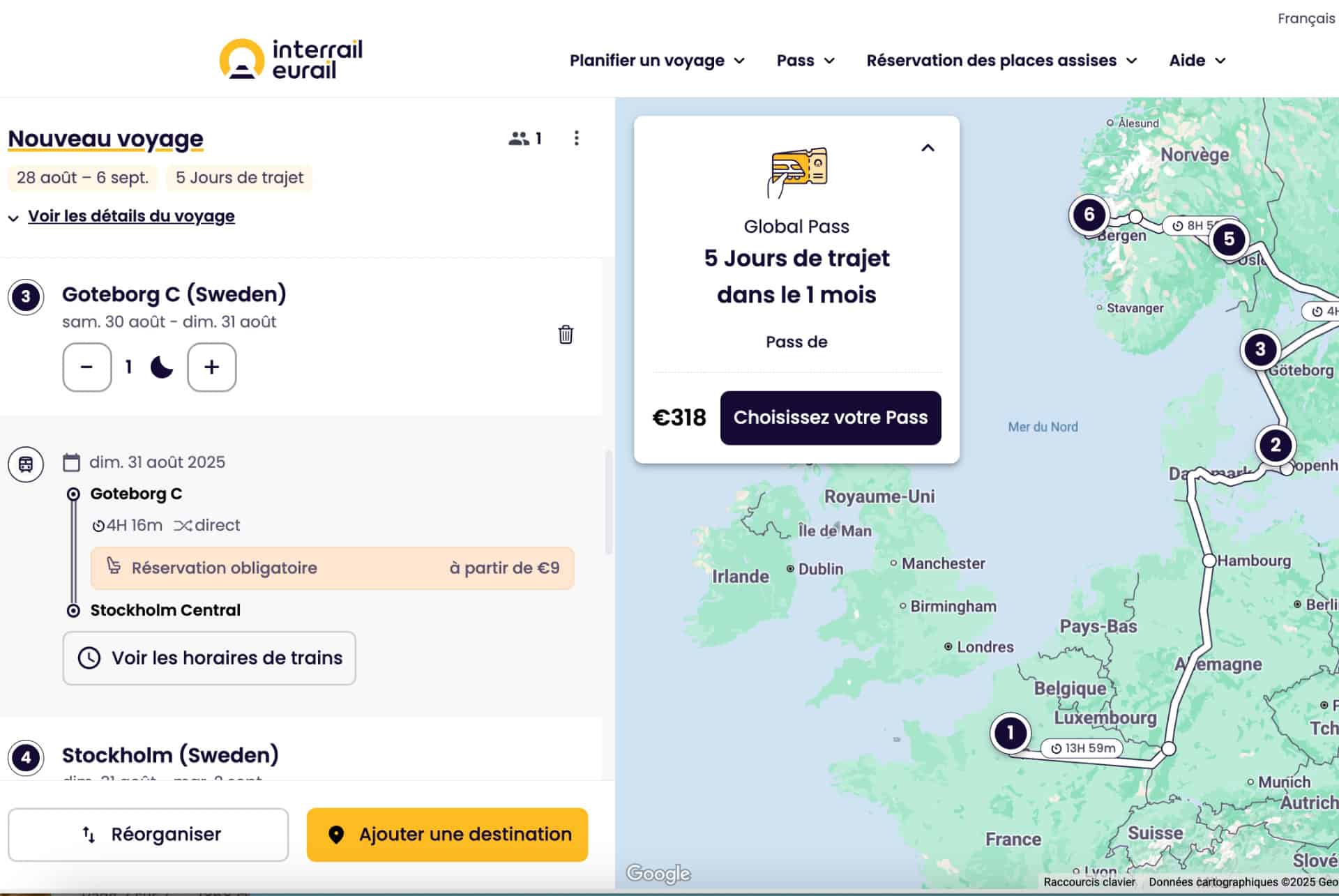 planifier et organiser son voyage en interrail