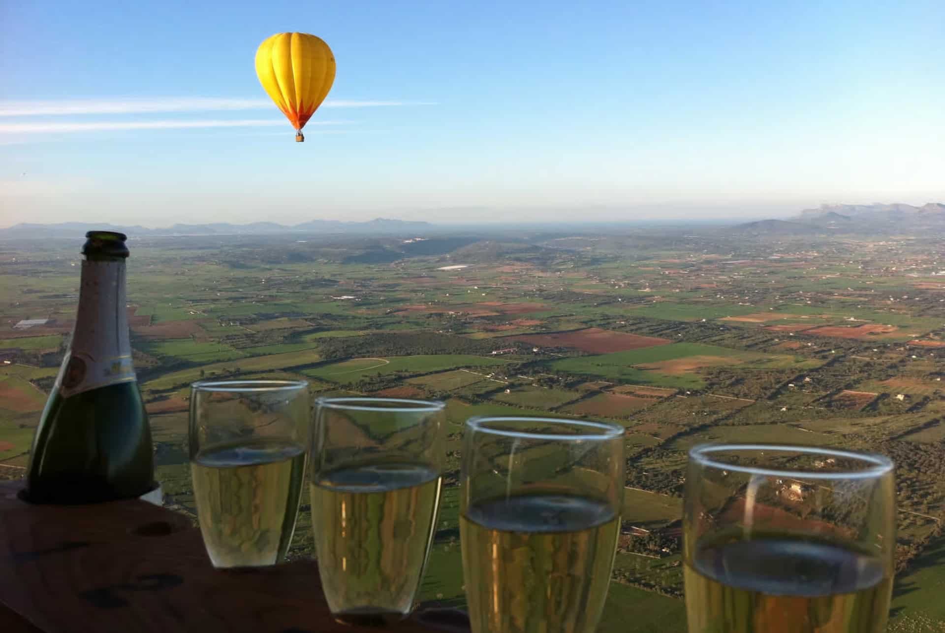survol prive majorque champagne