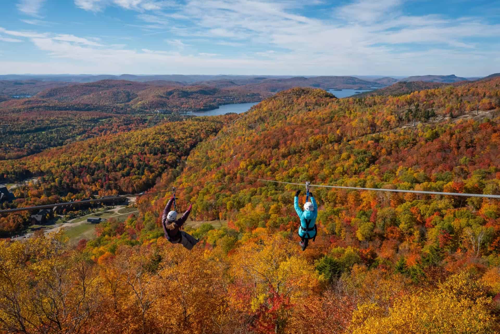 tyrolienne mont tremblant laurentides