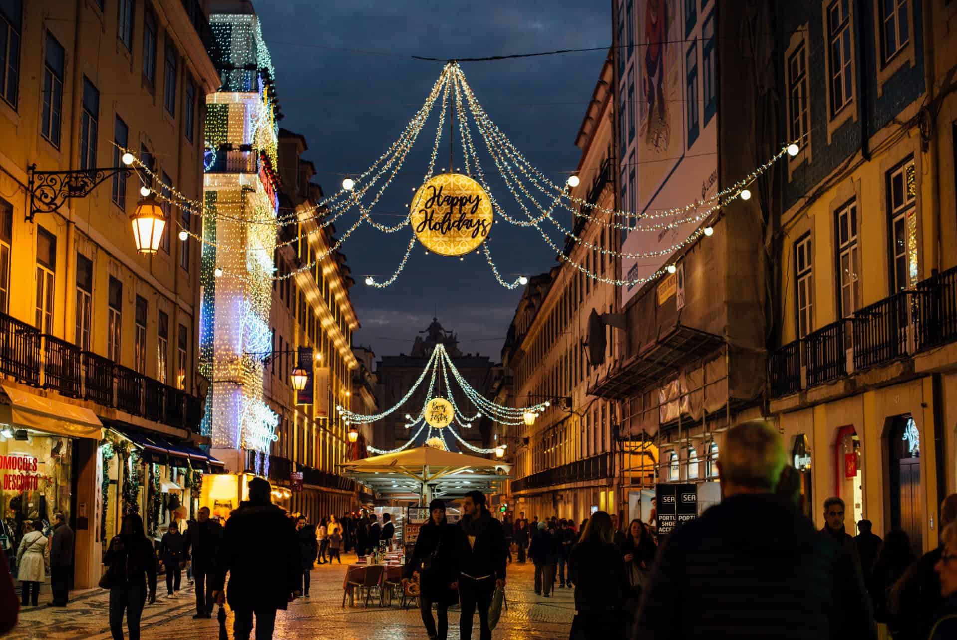 decorations noel centre ville lisbonne