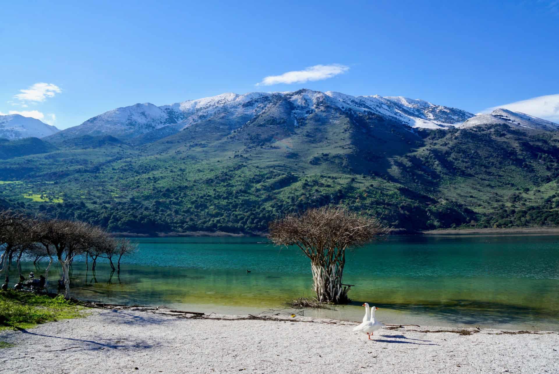 lac de kournas crete en janvier