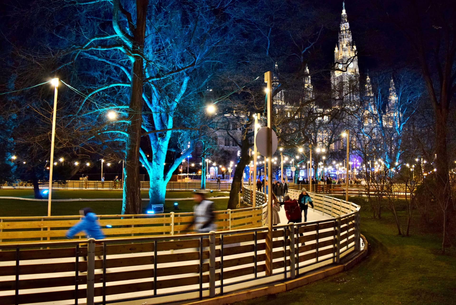 patinoire en hiver a vienne